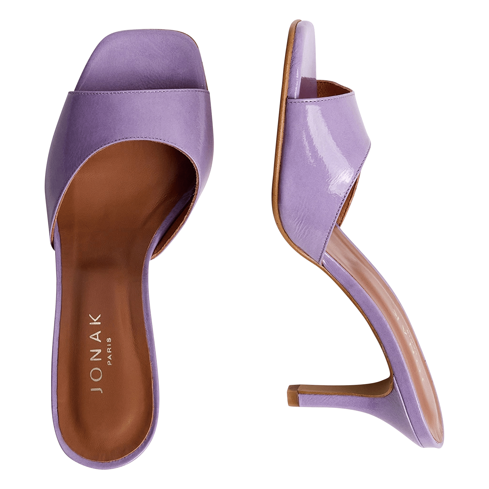 Mules hautes en cuir JONAK Violet