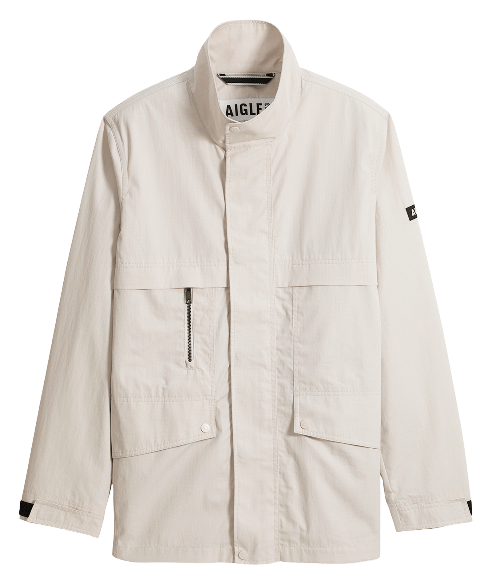 Straight high-neck solid parka AIGLE Beige