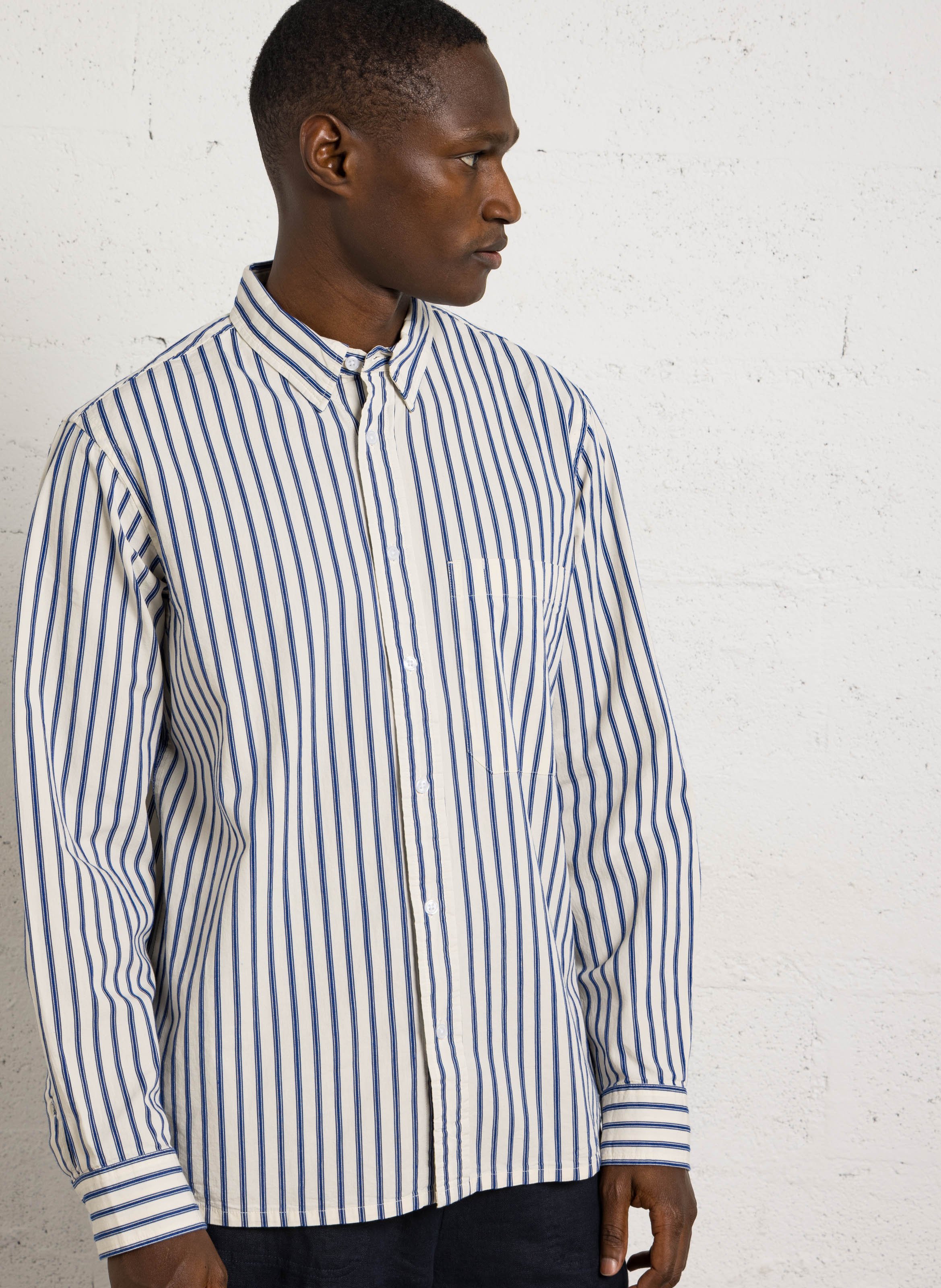 Chemise oversize col classique en coton rayé MINIMUM Multicolore