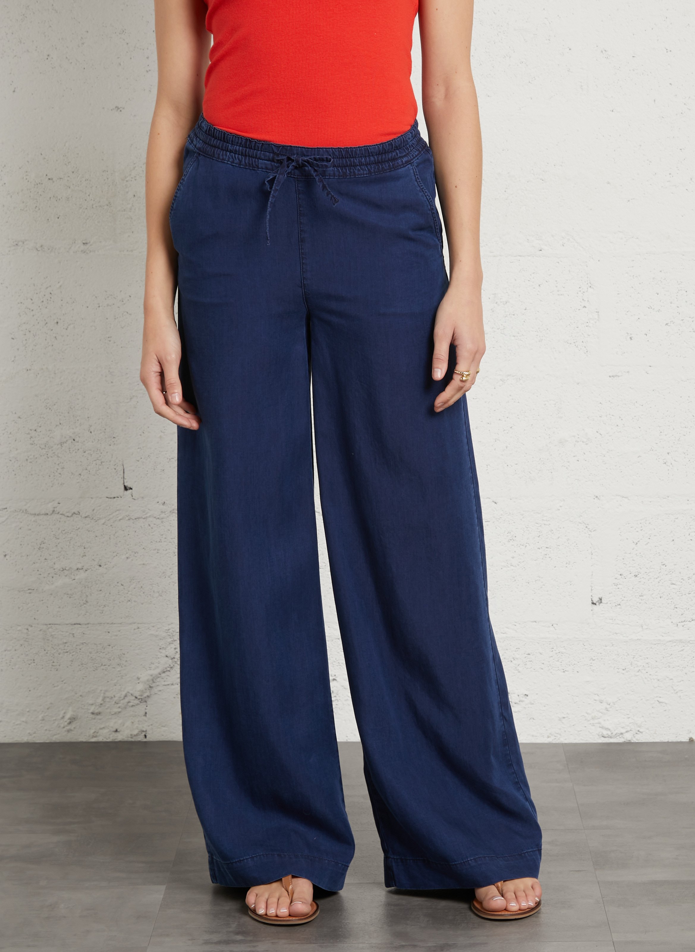 Pantalon large  MAISON 123 Bleu
