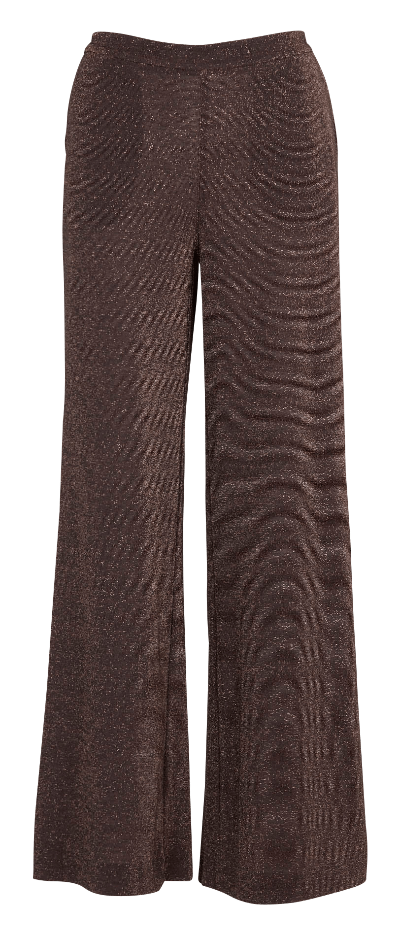 Flieend geschnittene, weite Hose in Metallic-Optik MOMONI Pflaume