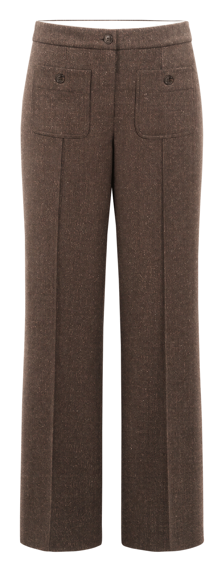 High-waisted flared pants PABLO Brown