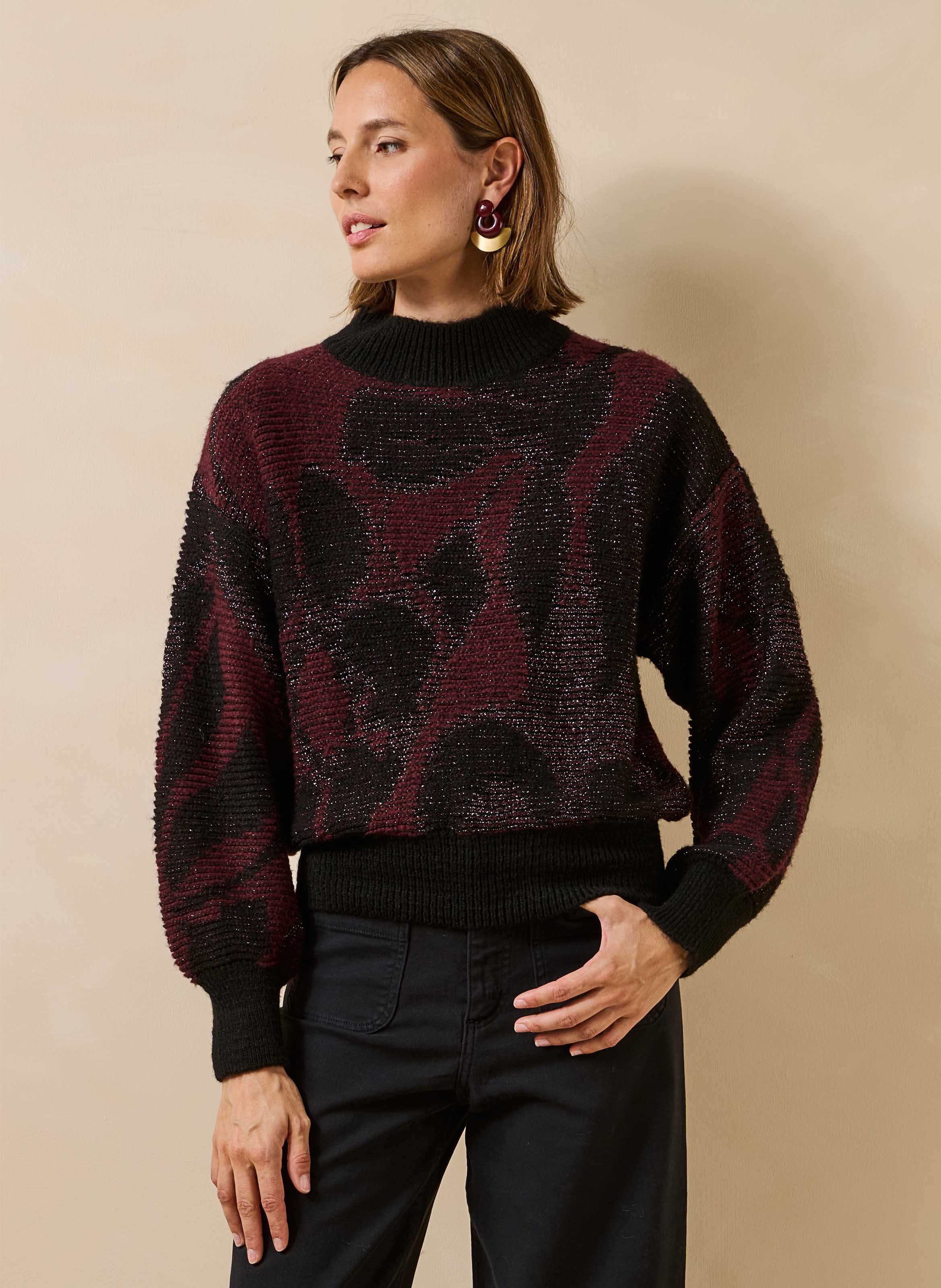 High-neck sweater LA FEE MARABOUTEE Multicolored