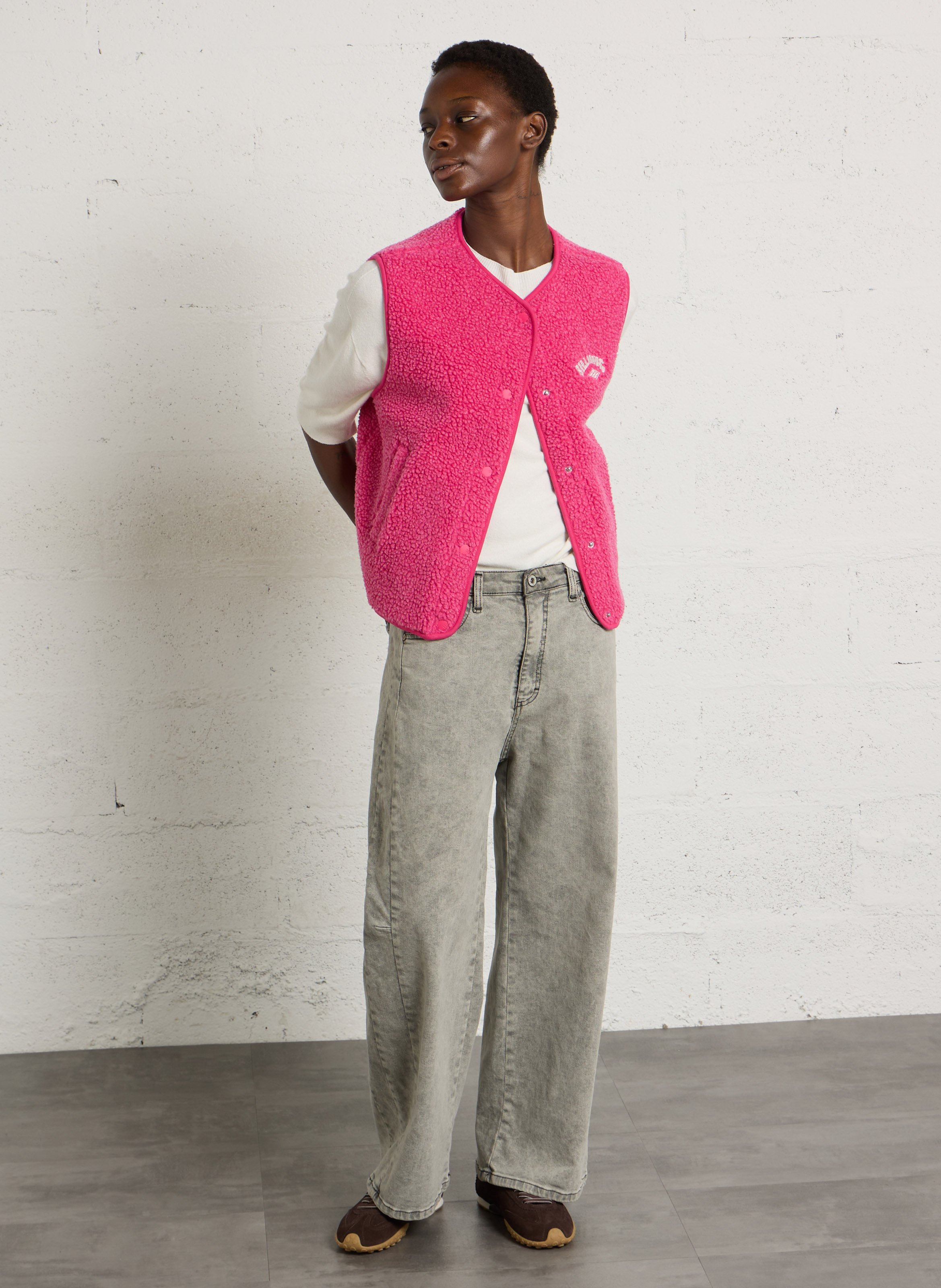 Gerade geschnittene Strickjacke BILLABONG Rosa