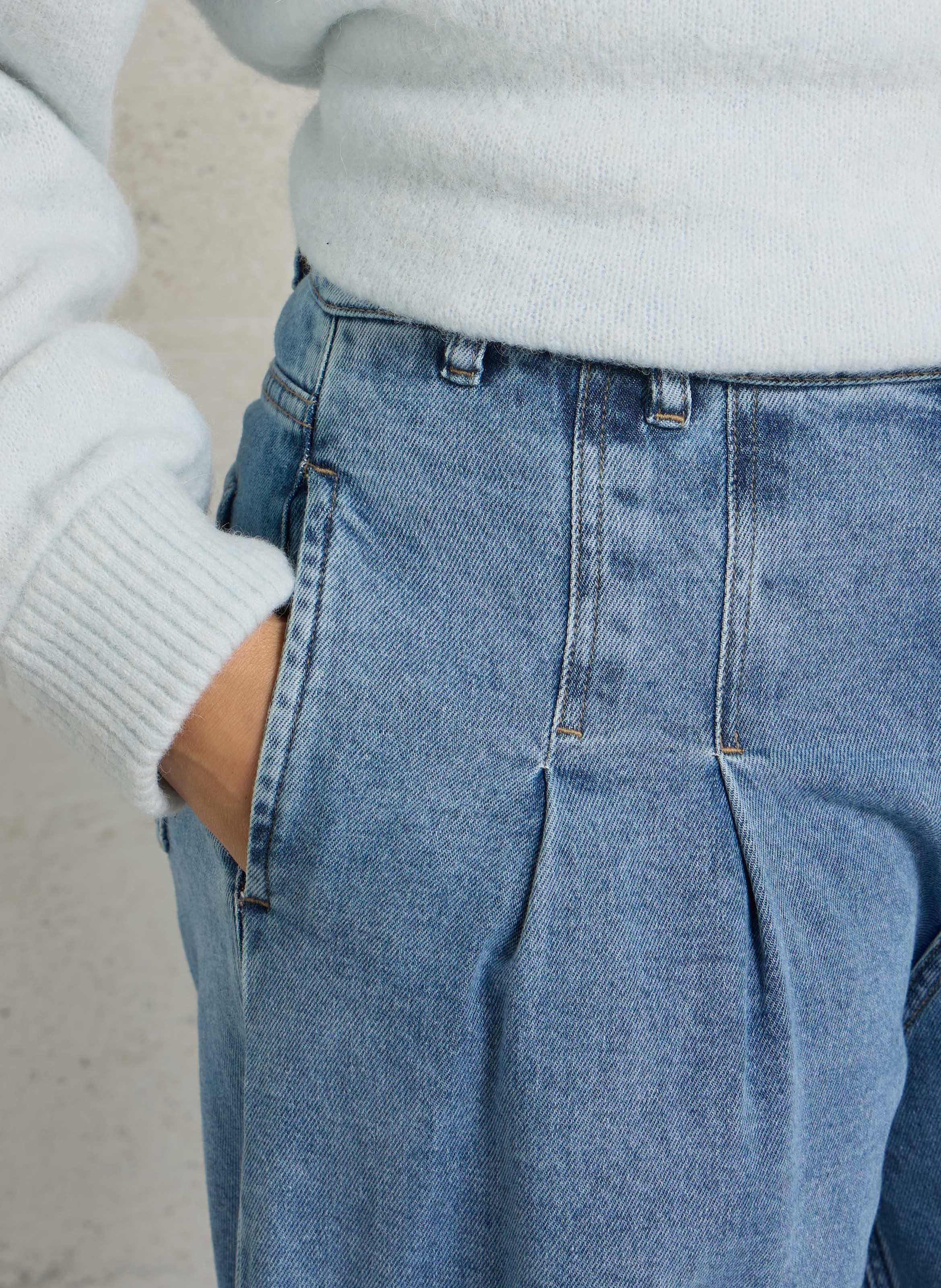 Jeans-Schlaghose aus Baumwoll-Mix MAISON 123 Blau