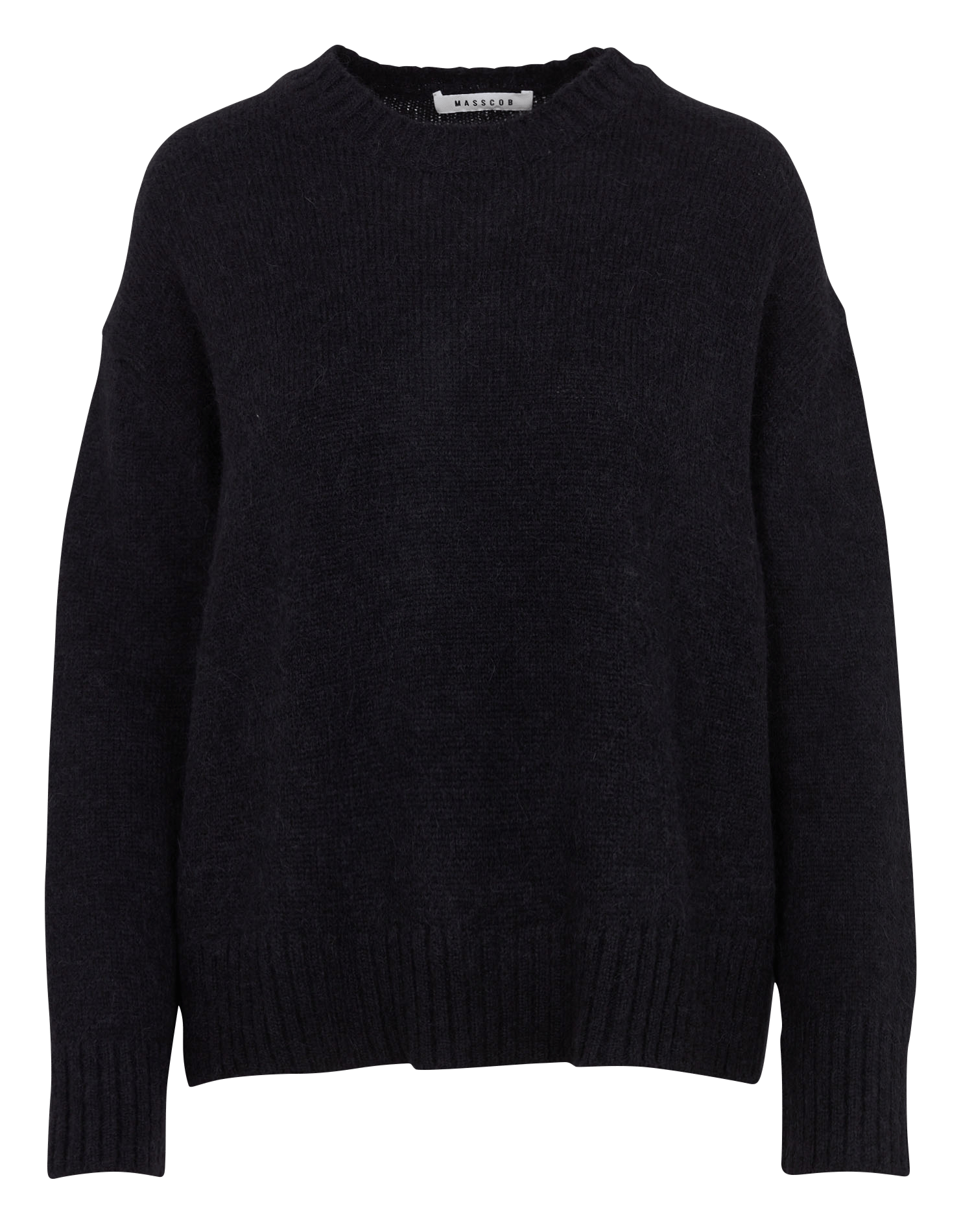Round-neck wool-blend sweater MASSCOB Black