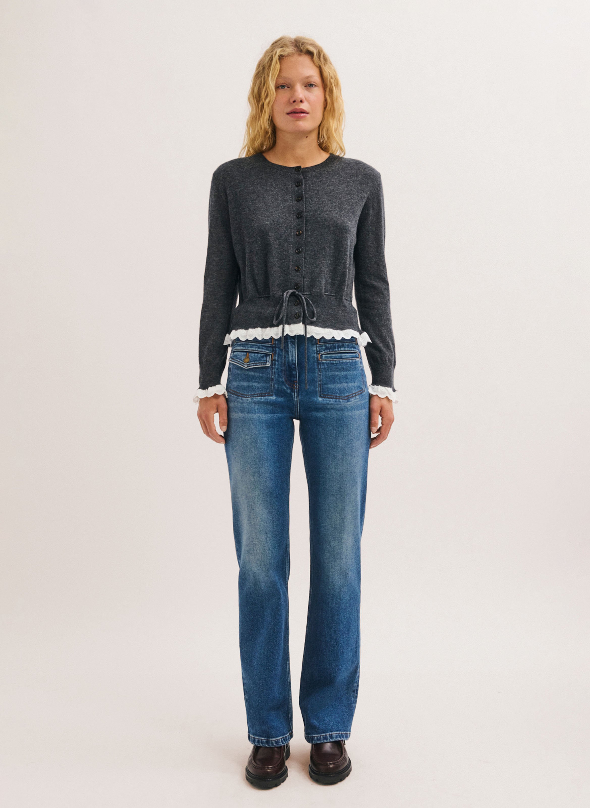Wool-blend cardigan PABLO Grey