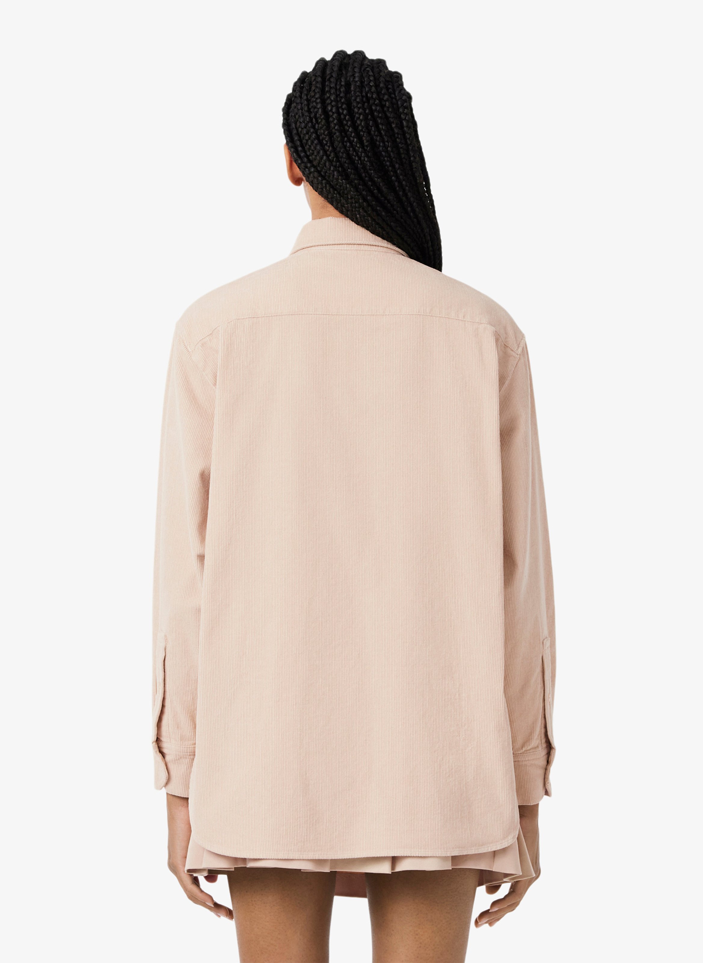Surchemise oversize velours côtelé en coton LACOSTE Beige