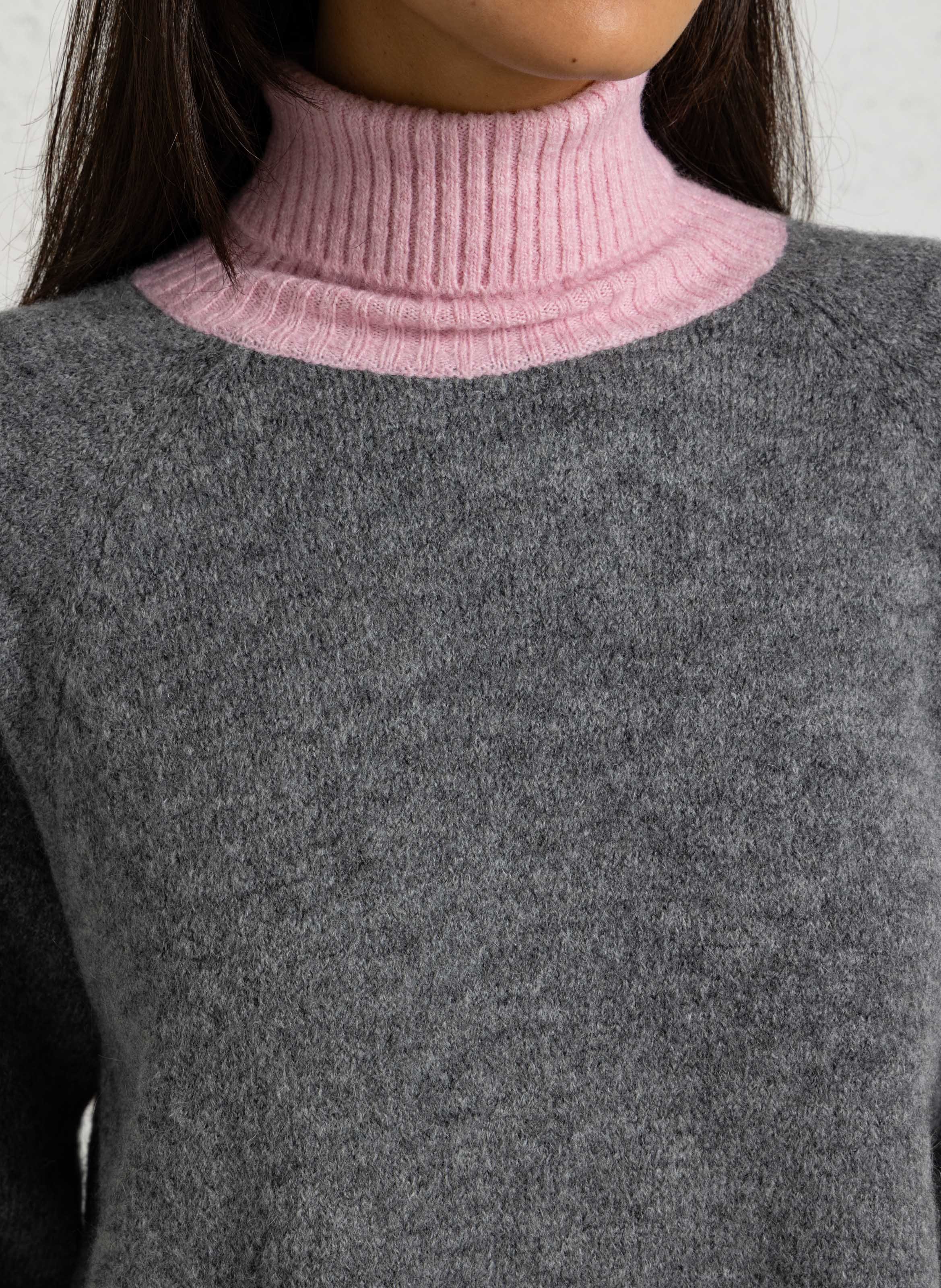 Poncho mit Rollkragen DR BLOOM Silber