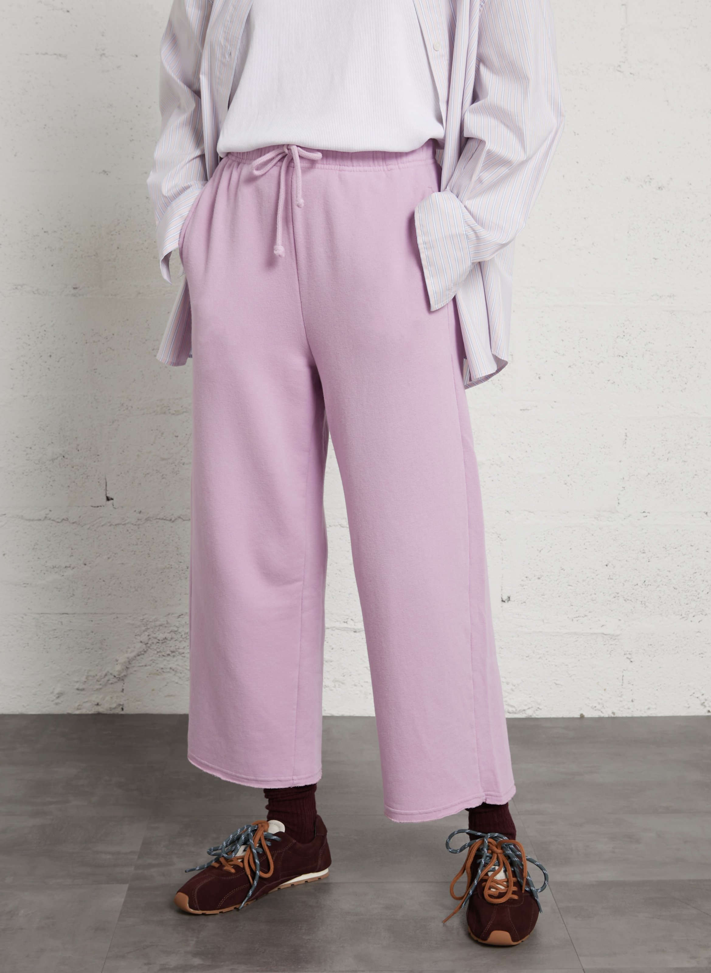 Gerade geschnittene Jogginghose aus Baumwoll-Mix AMERICAN VINTAGE Rosa