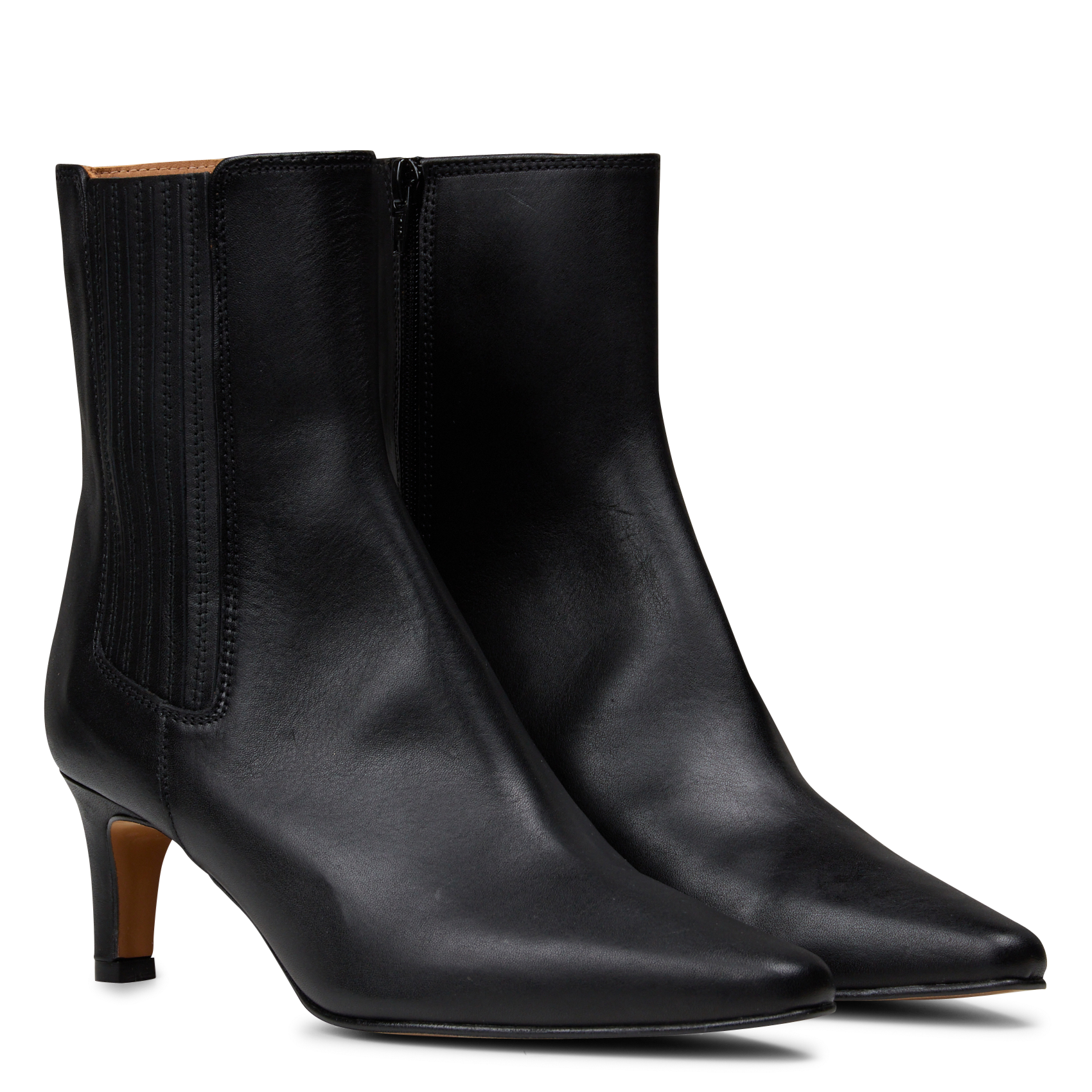 Leather mid-calf boots MAISON 123 Black