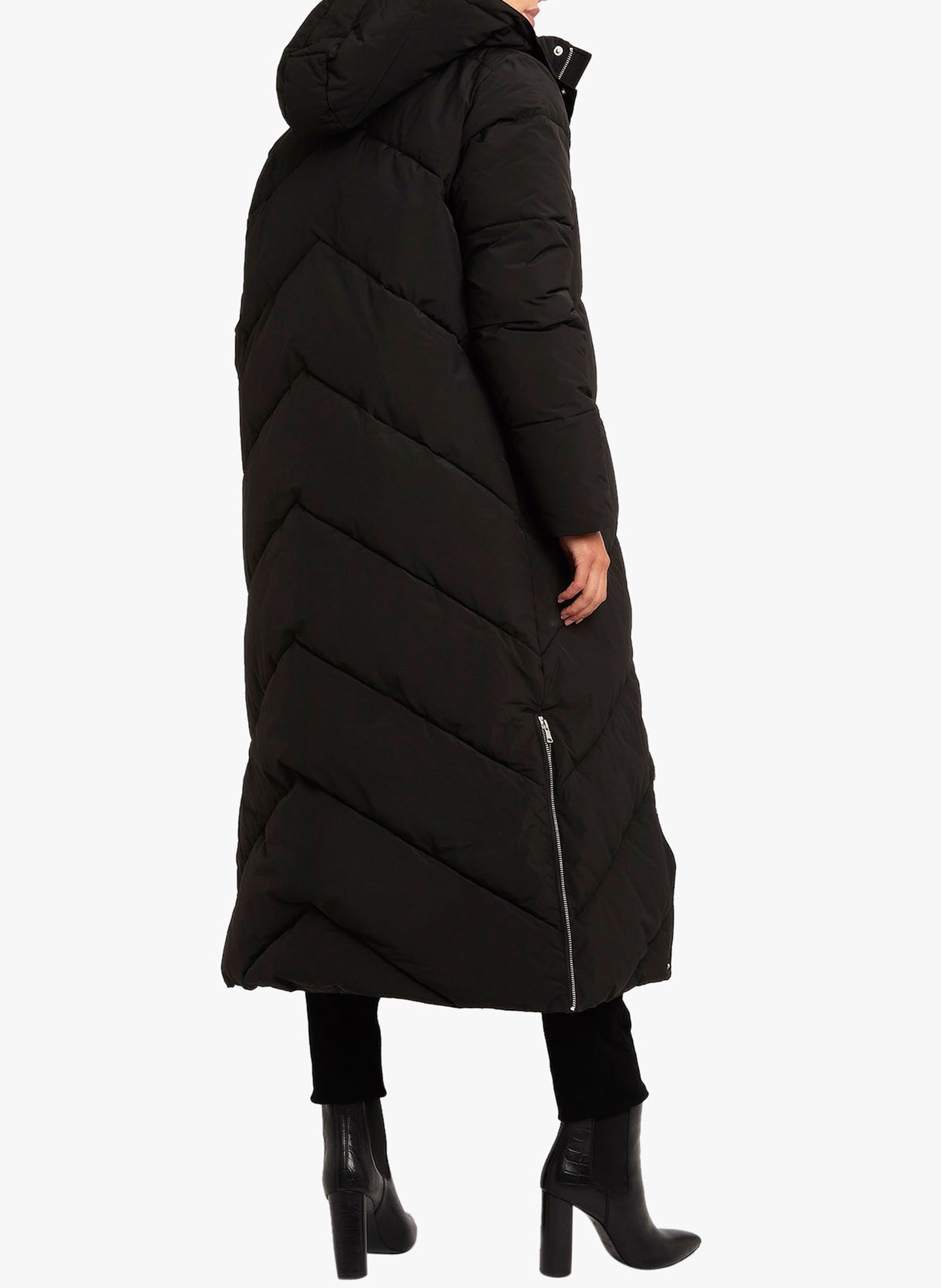 Straight Padded Jacket With Hood Noir Kookai Women Place des Tendances