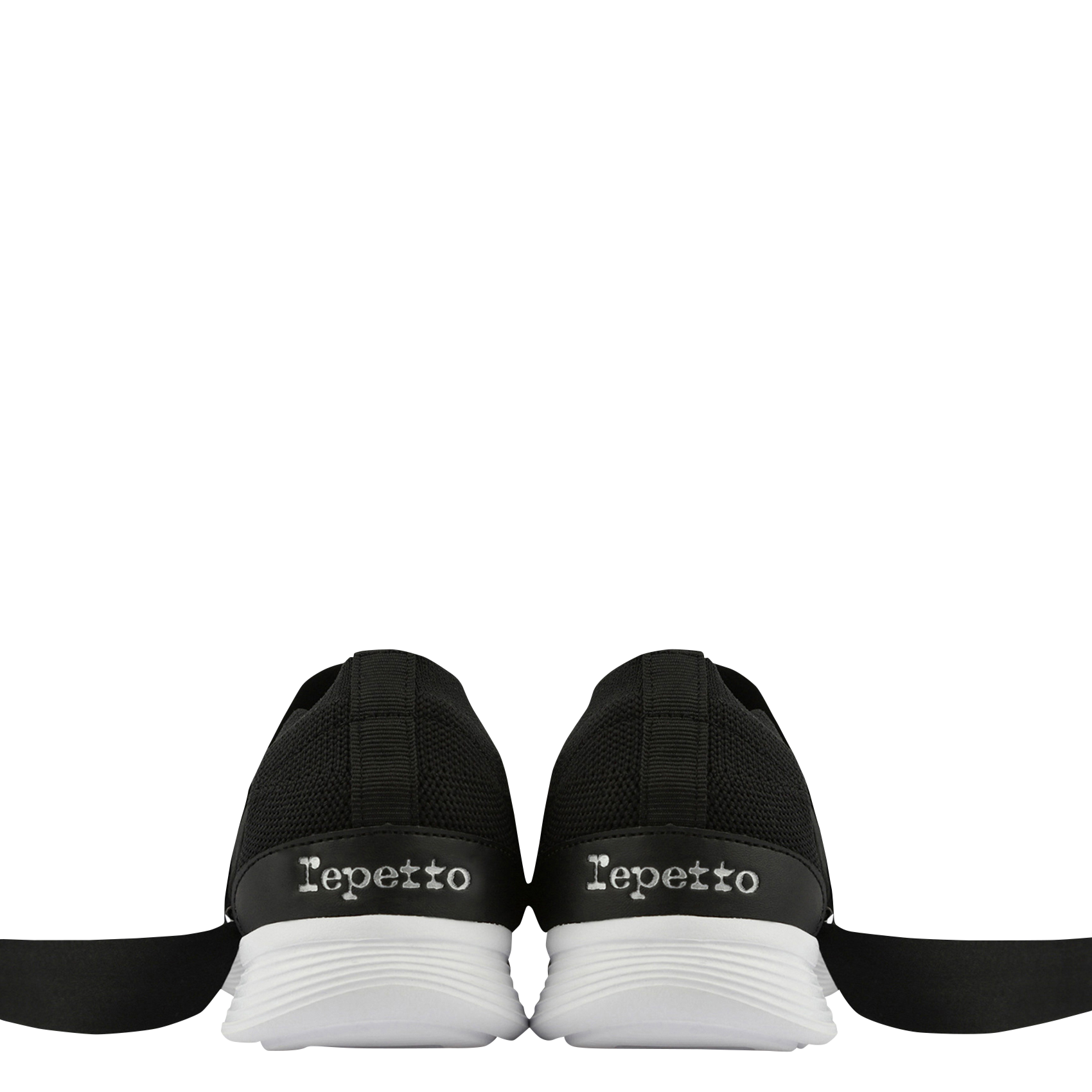 Stretch mesh ballerina sneakers REPETTO Black