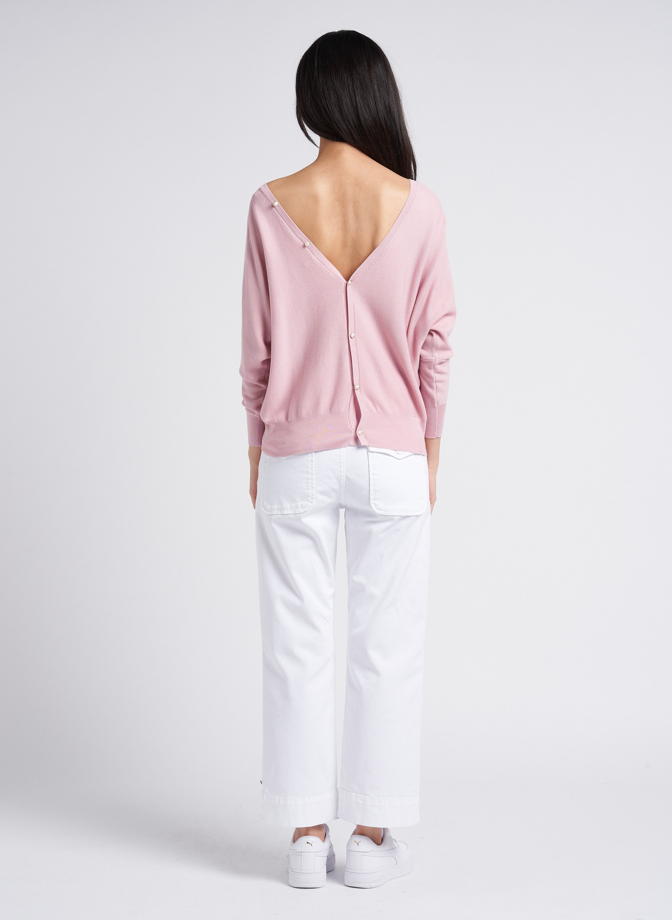 7/8-Taillenhose aus Baumwolle ACQUAVERDE Weiss