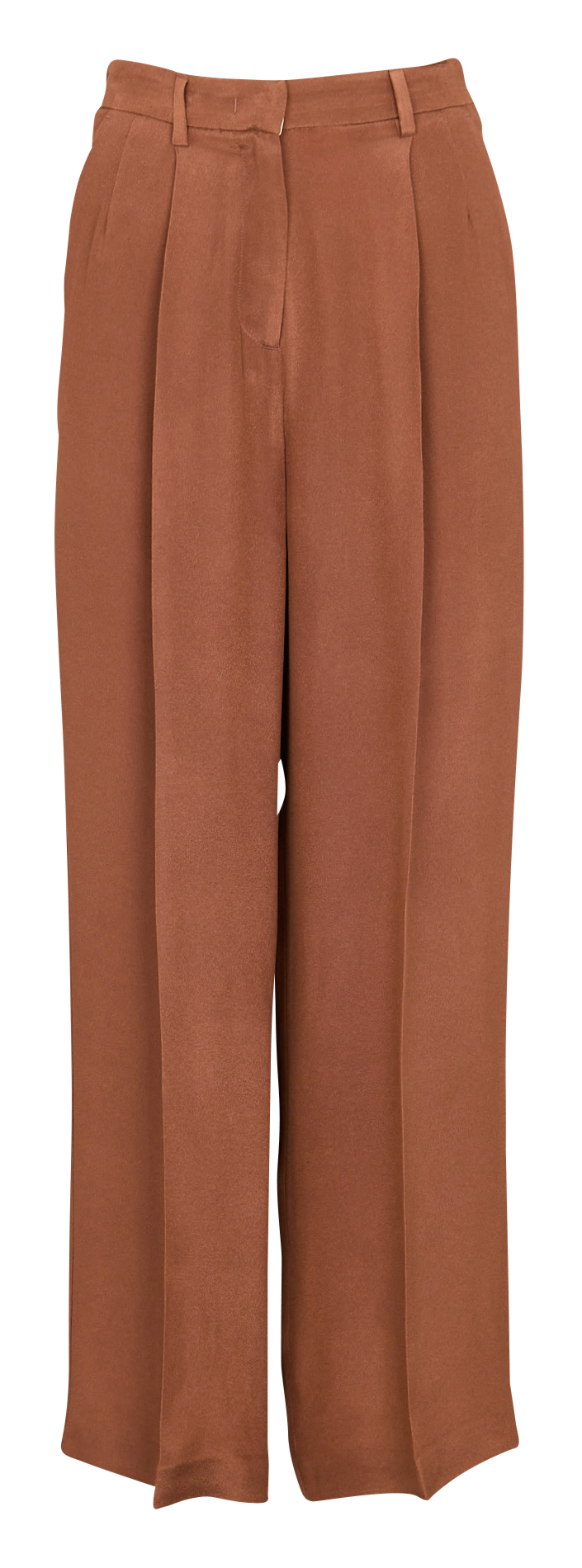 Pleated wide pants Orange