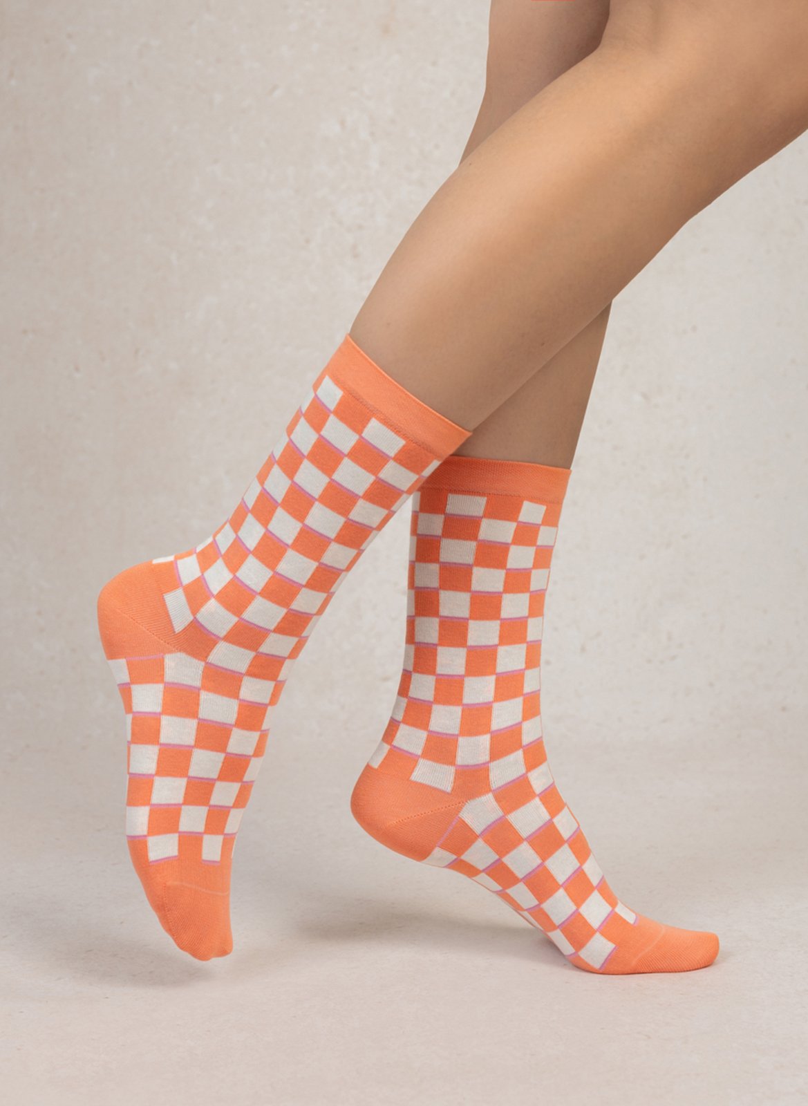 Printed cotton-blend socks BLEUFORET Orange