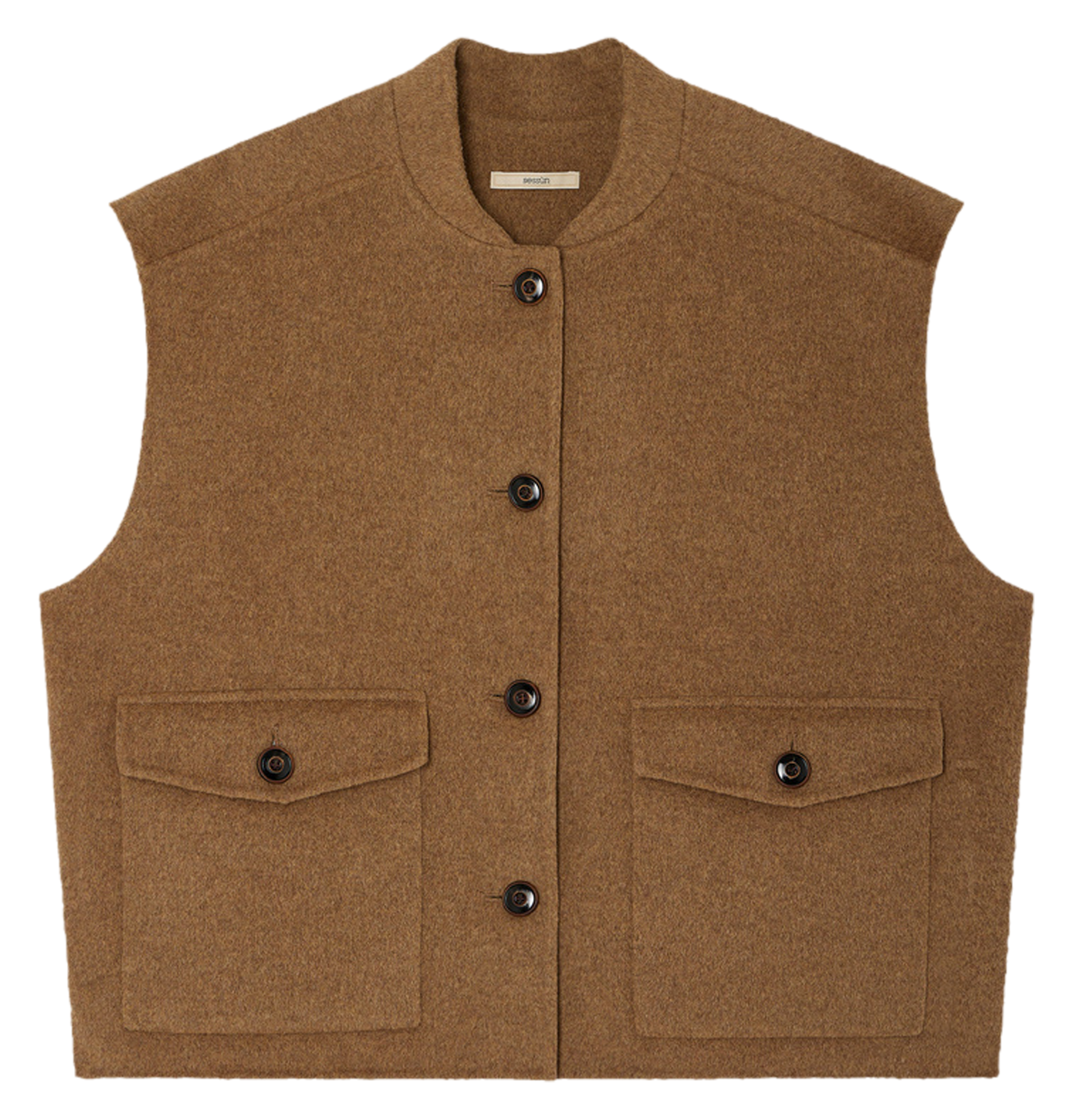 Veste oversize en laine mélangée SESSUN Beige