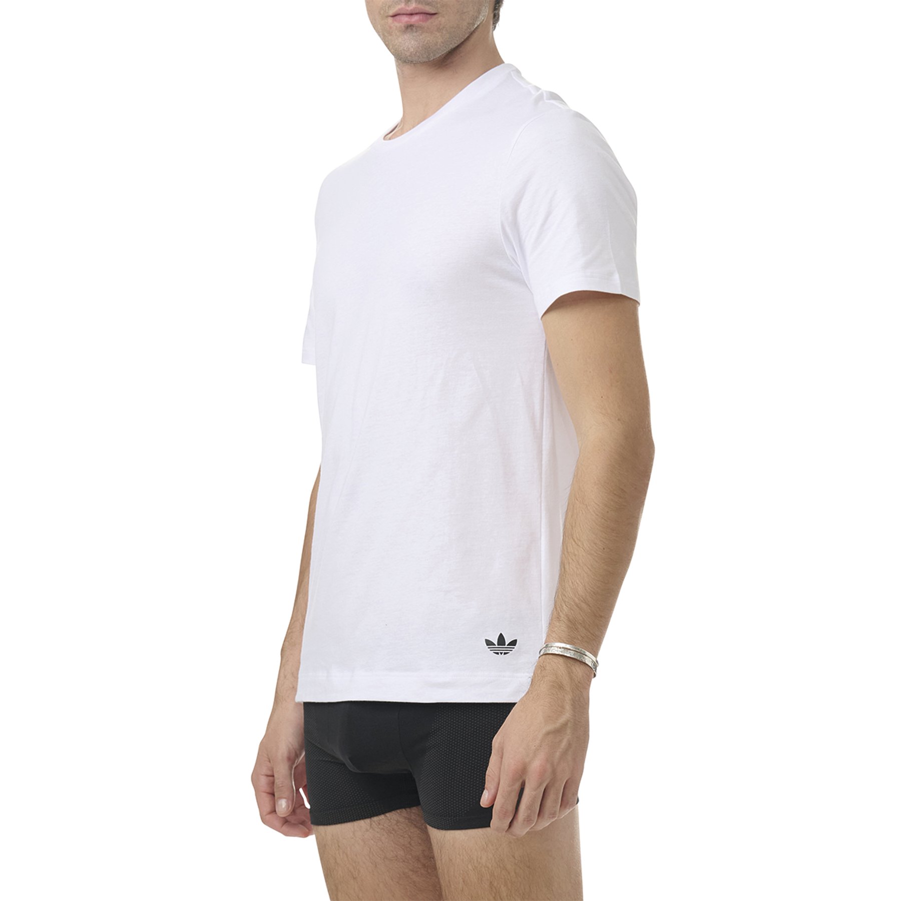 Set of 2 round neck men's comfort core cotton adidas original t-shirts ADIDAS UNDERWEAR White