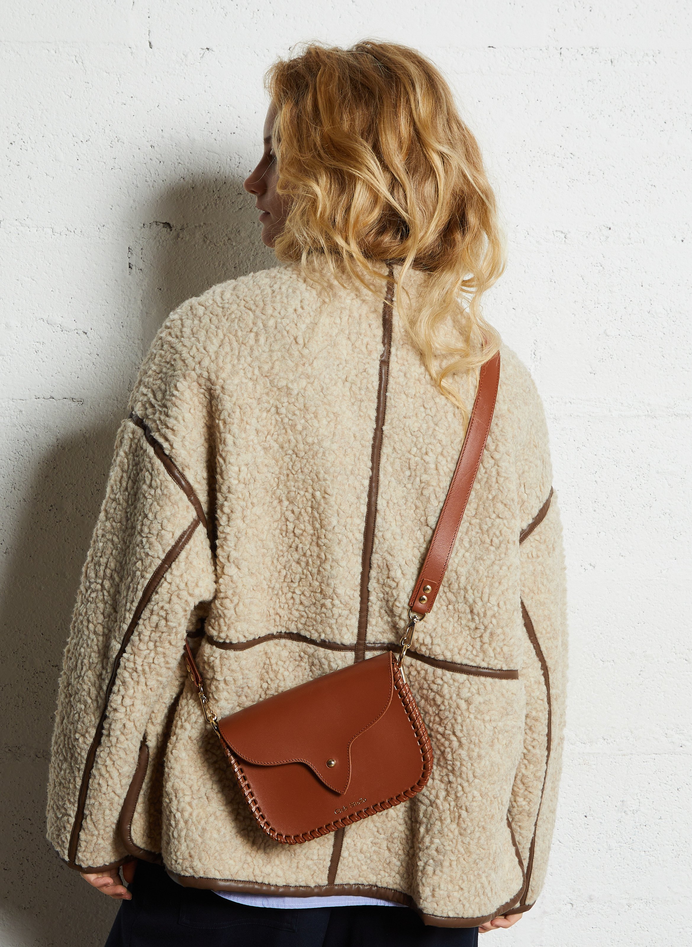 Sac bandoulière en cuir CRAIE STUDIO Marron