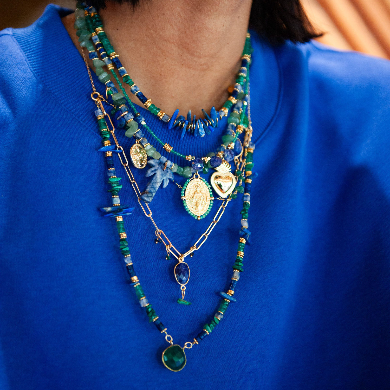 Collier heishi et crunchs - coralie L'ATELIER DES DAMES Doré