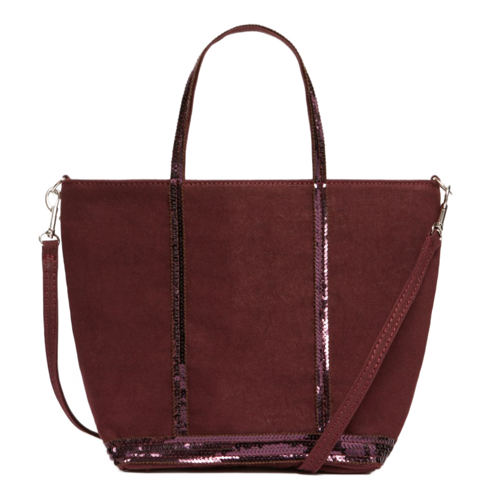 Cabas S en coton à sequins VANESSA BRUNO Rouge