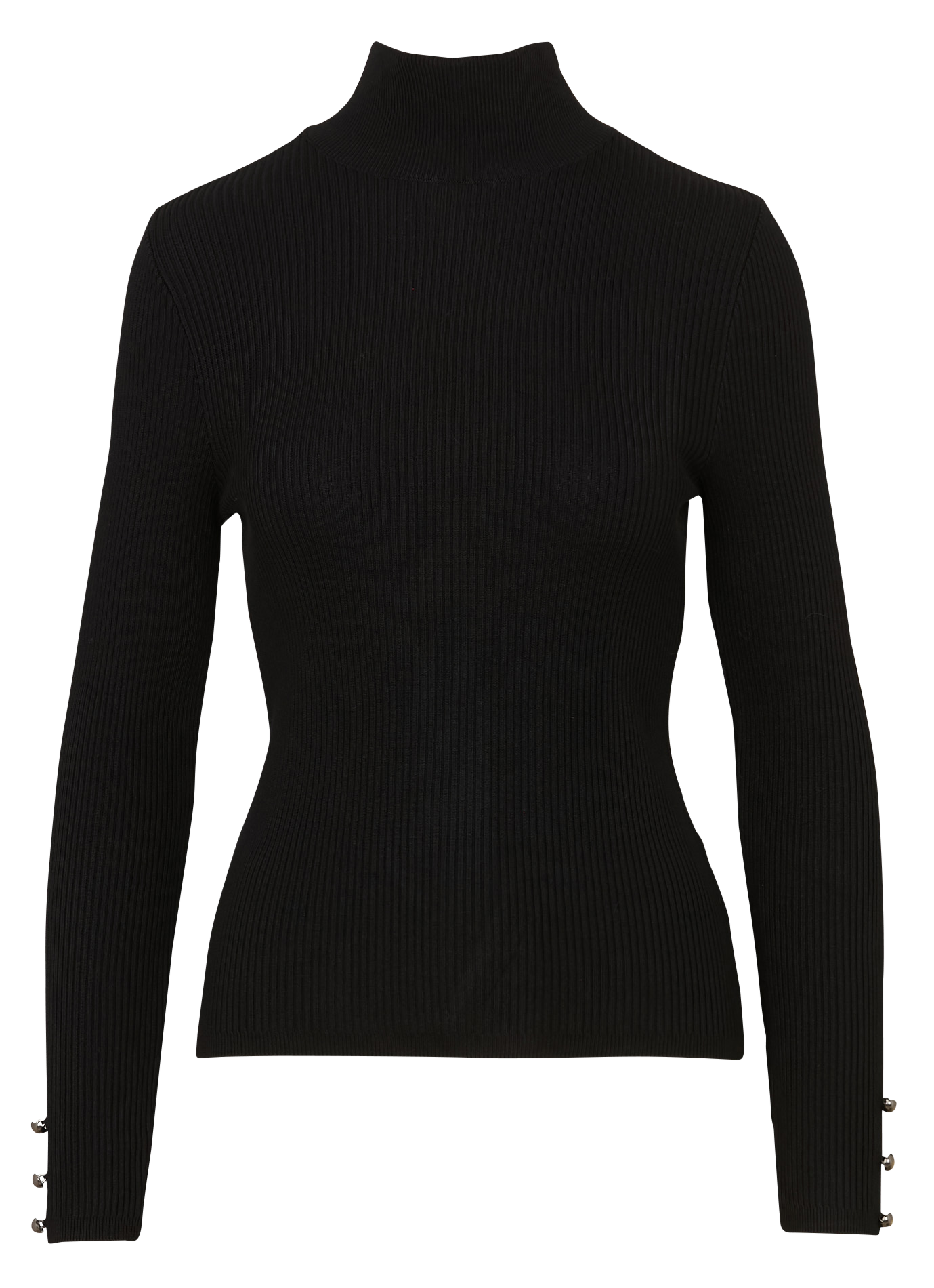 Aansluitende geribbelde coltrui LA FEE MARABOUTEE Zwart