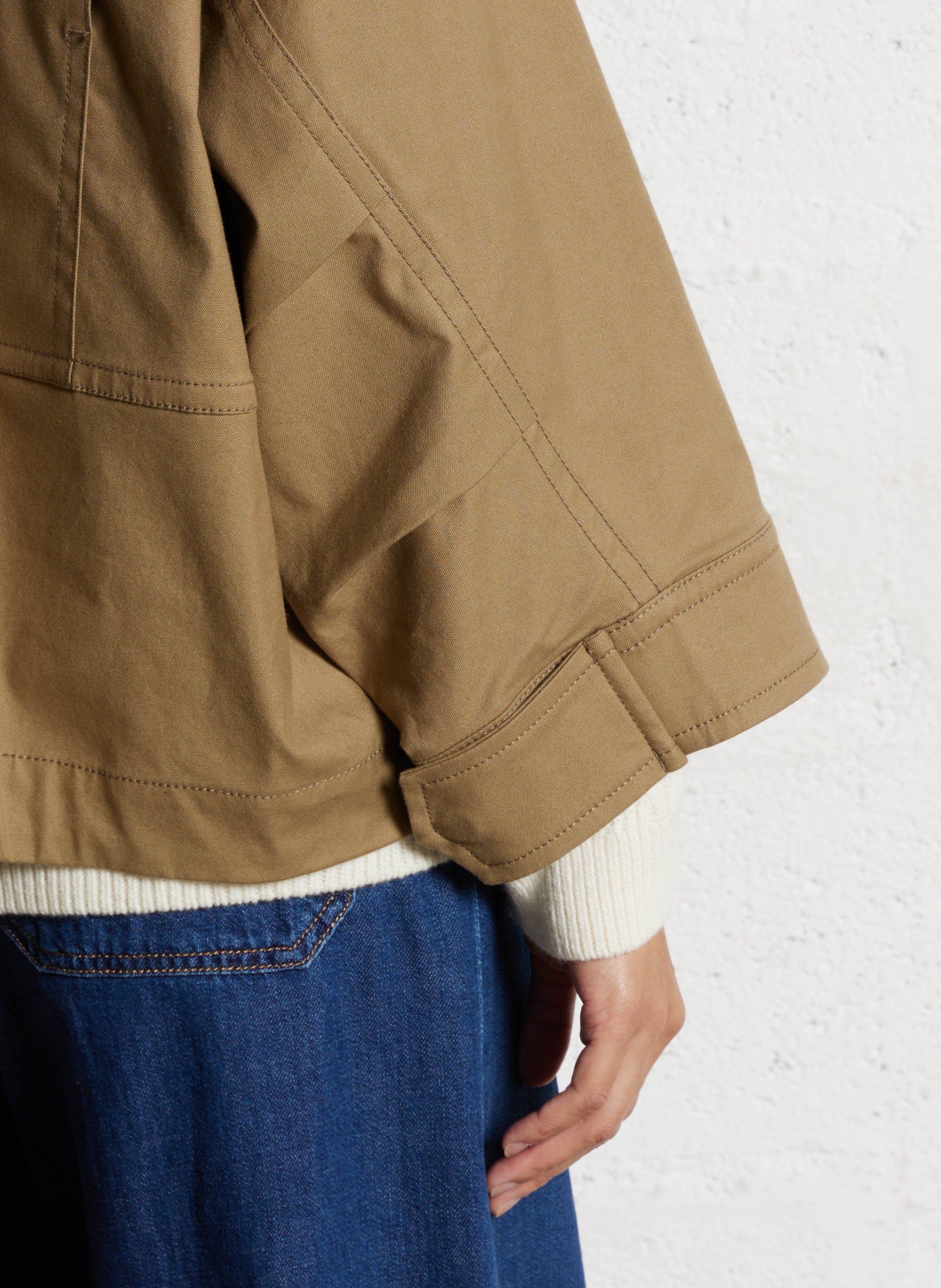 Cotton-blend coat with classic collar MAX MARA WEEK END Brown