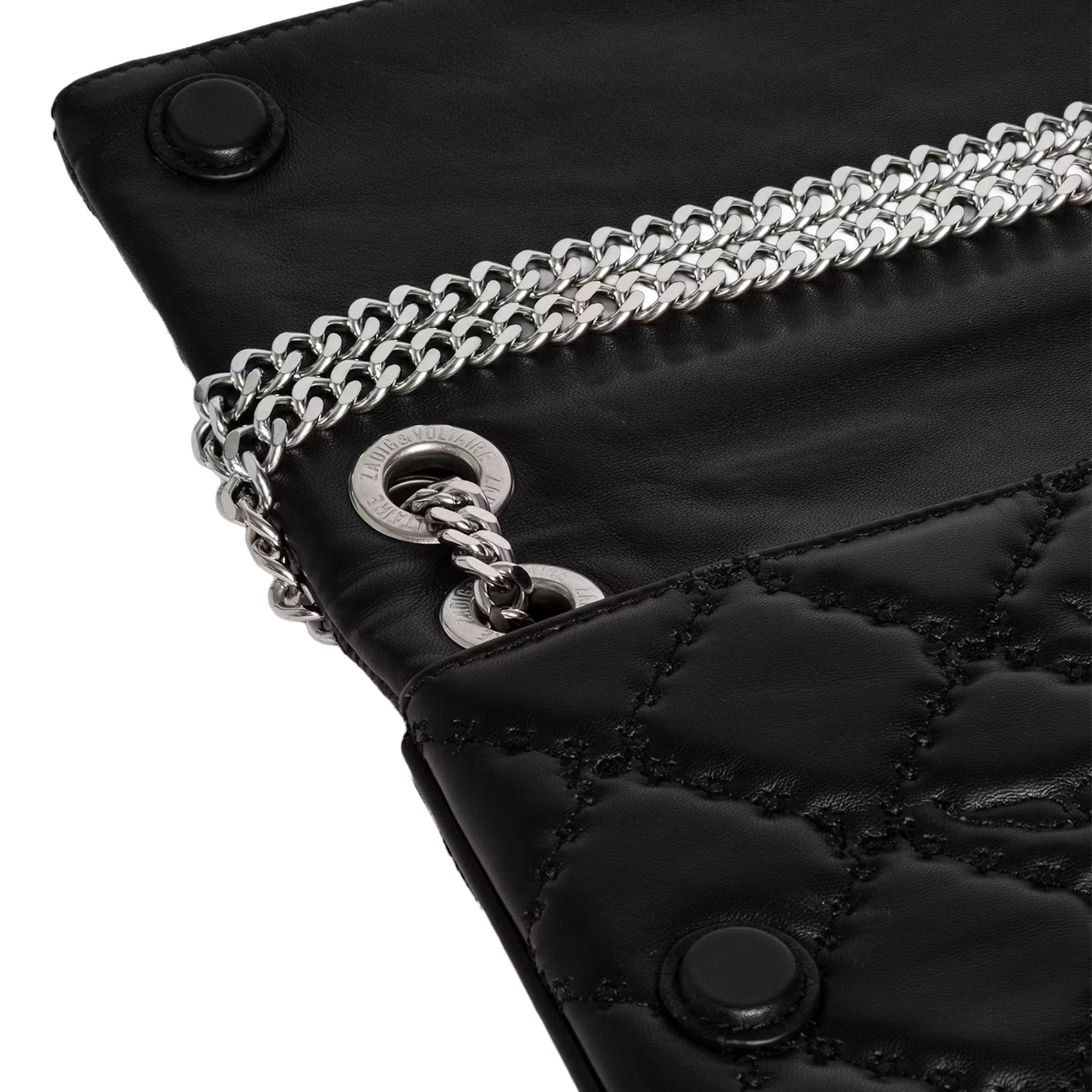 Quilted leather clutch bag ZADIG&VOLTAIRE Black