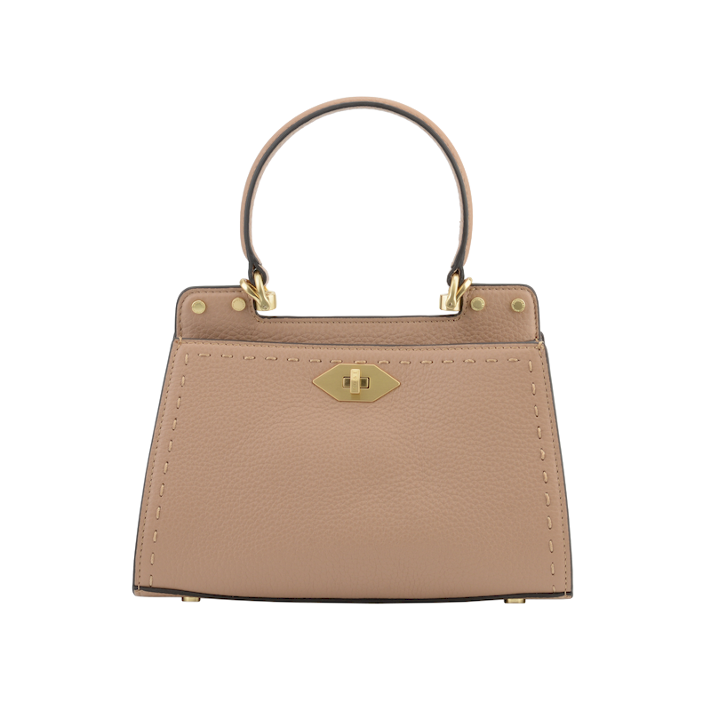 Handbag - cowhide leather POURCHET Brown