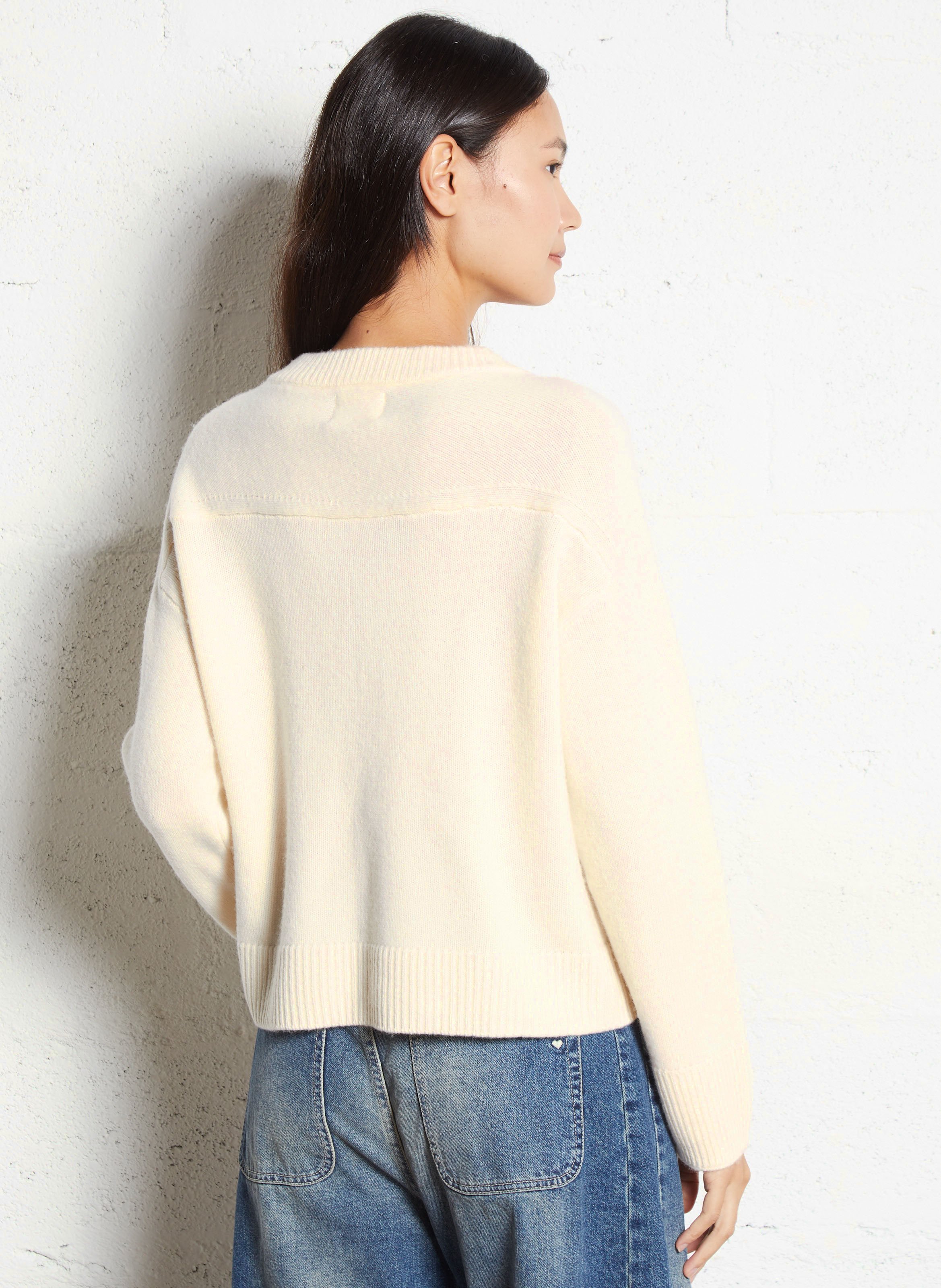 Straight wool cardigan BELLA JONES Beige