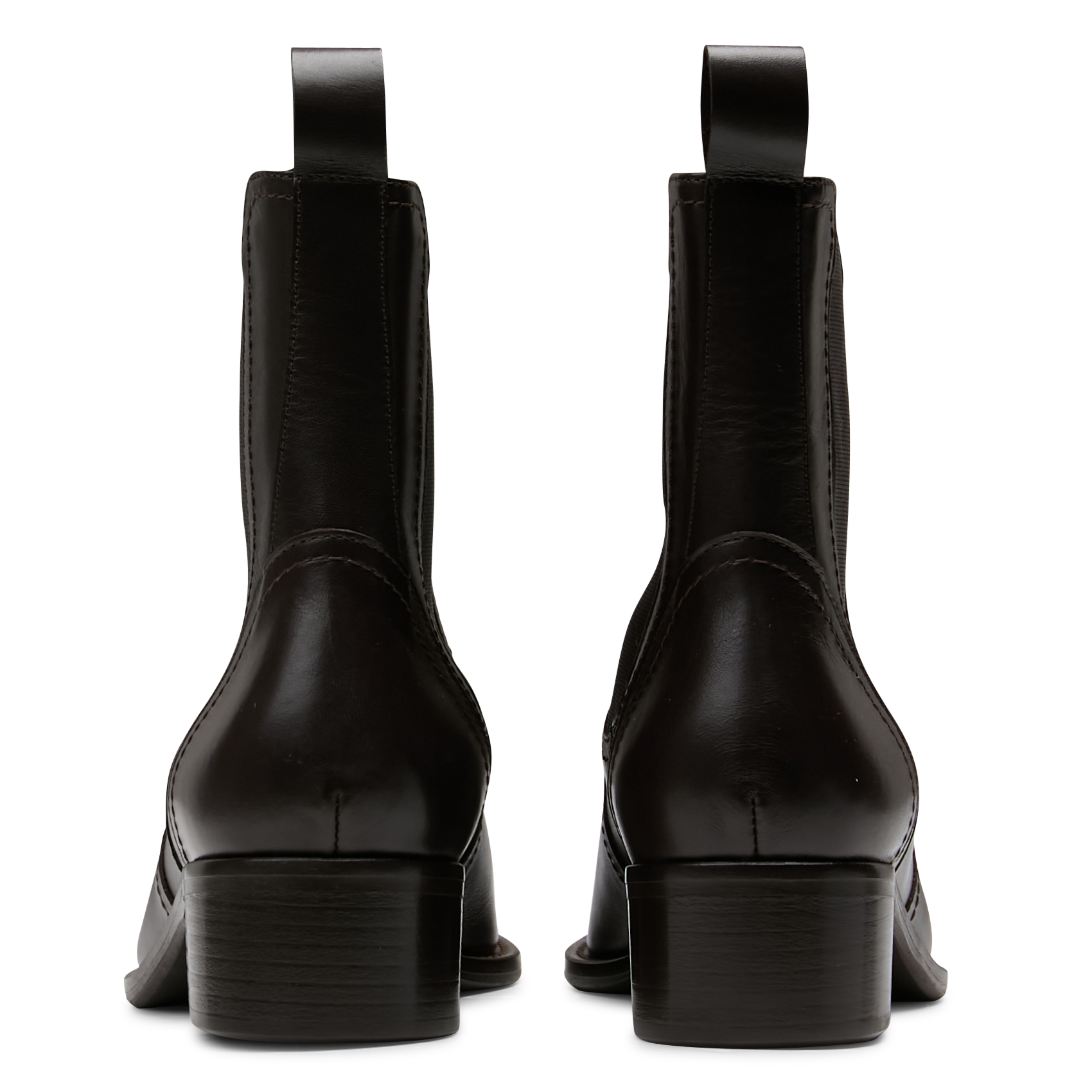 Plain leather elastic ankle boots MAISON 123 Brown