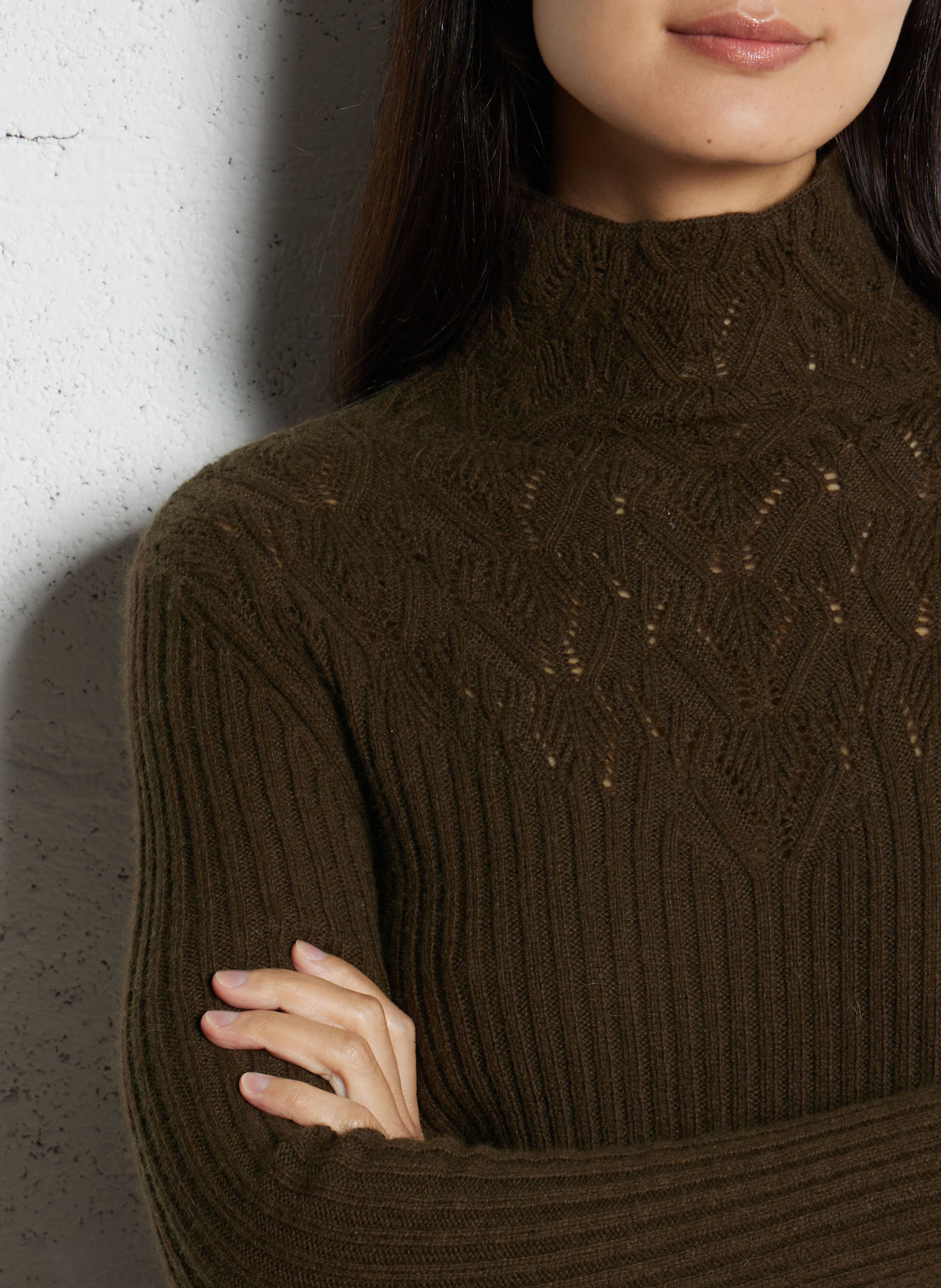 Pull col montant  SEE U SOON Kaki