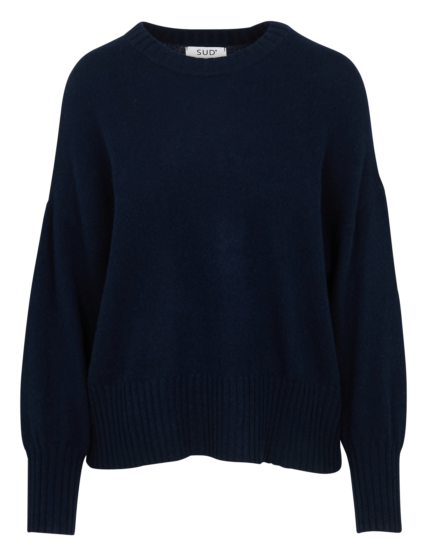 Pull oversize col rond en cachemire SUD EXPRESS Bleu