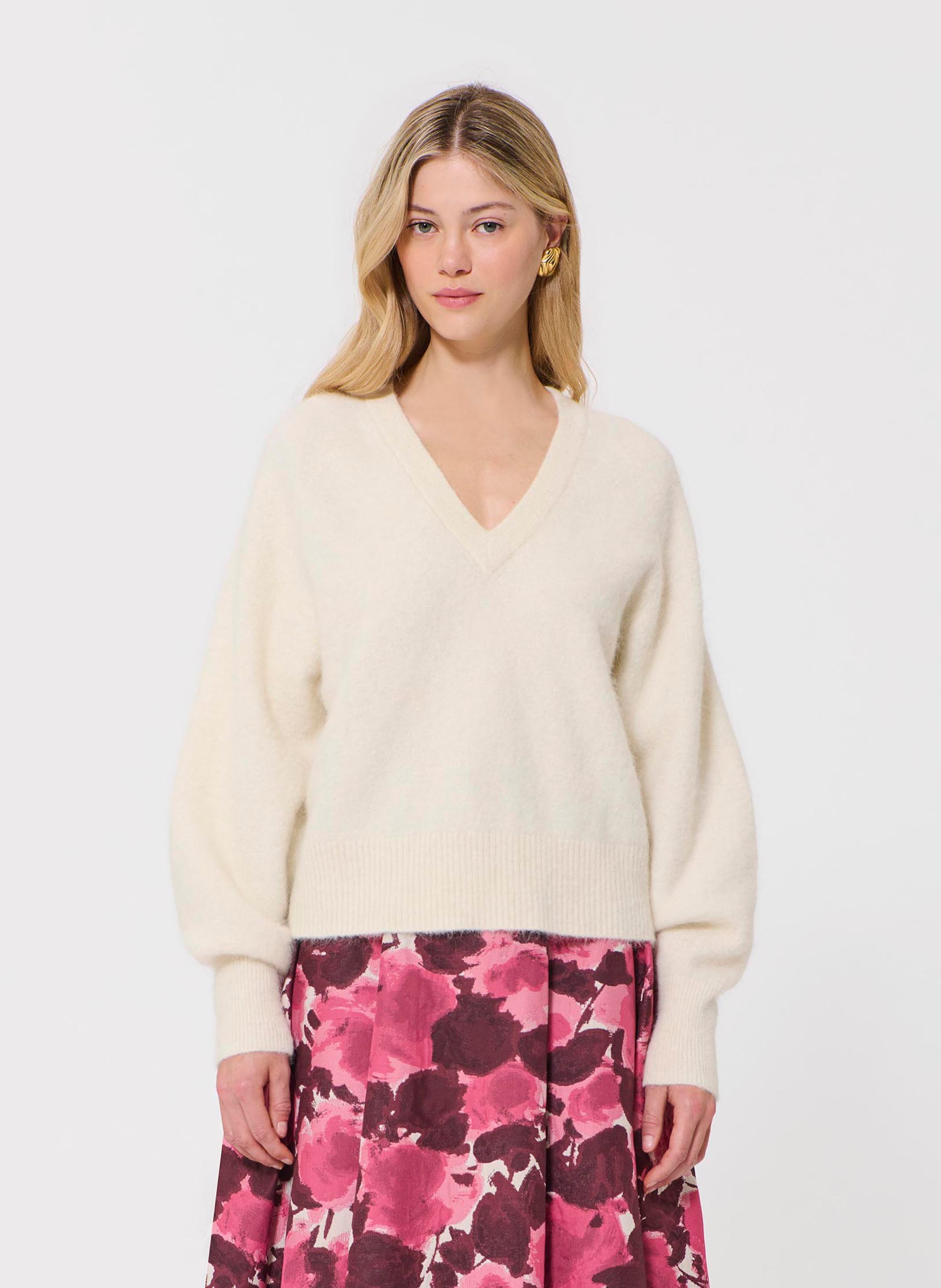 Pull col v en laine TARA JARMON