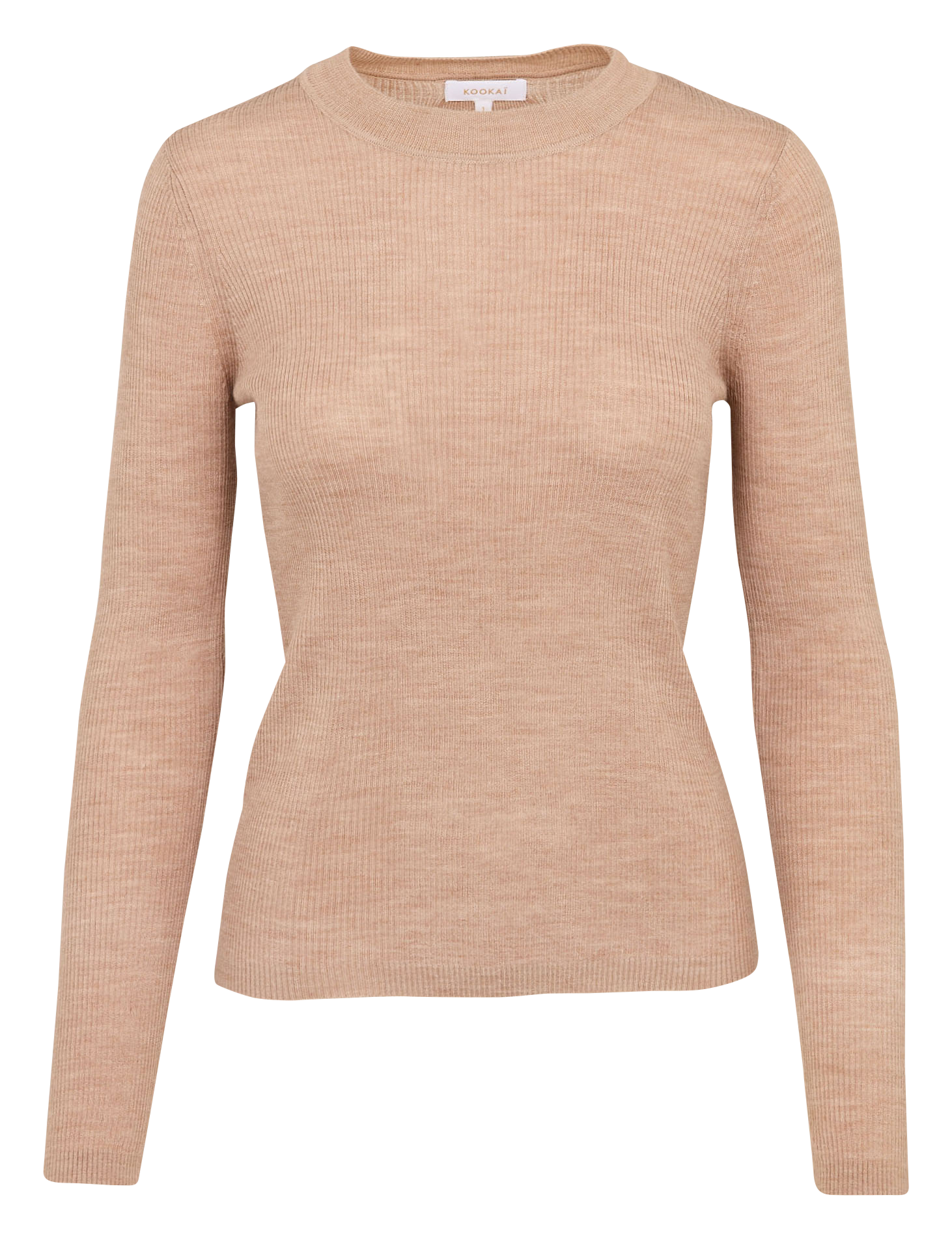 Pull col rond en laine mélangée KOOKAI Beige