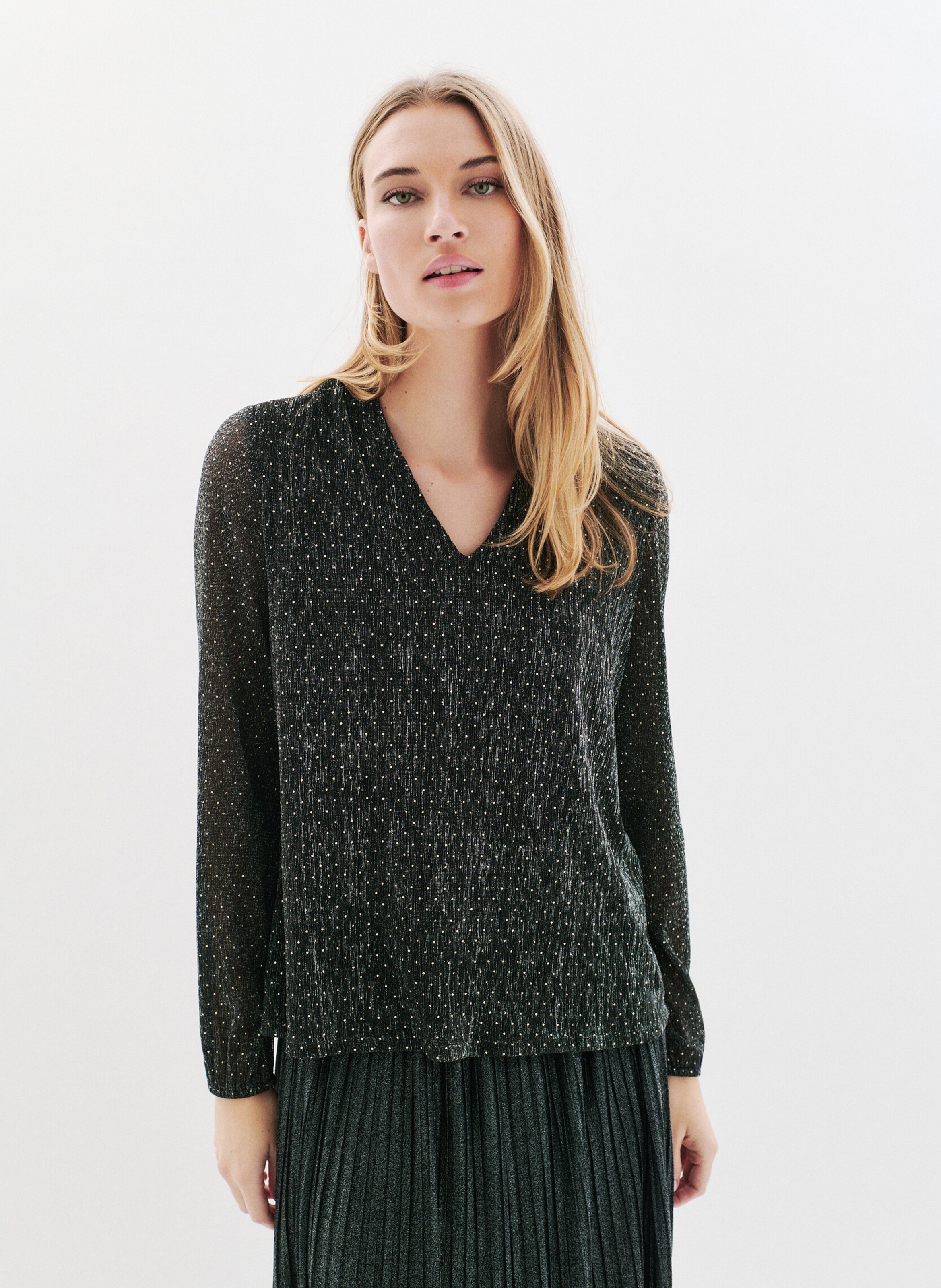 Pull col v  CAROLL Gris