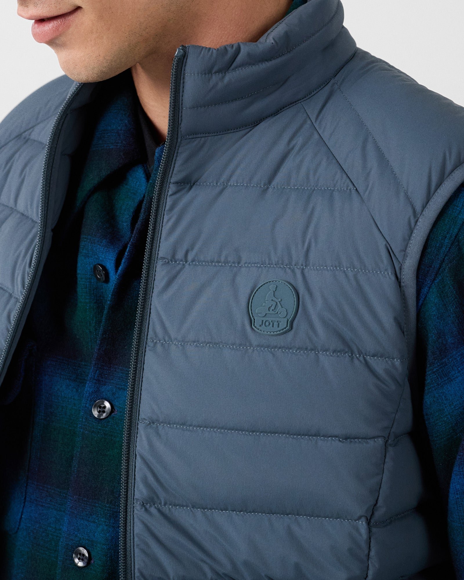 Stretch sleeveless puffer jacket Arafo JOTT Blue