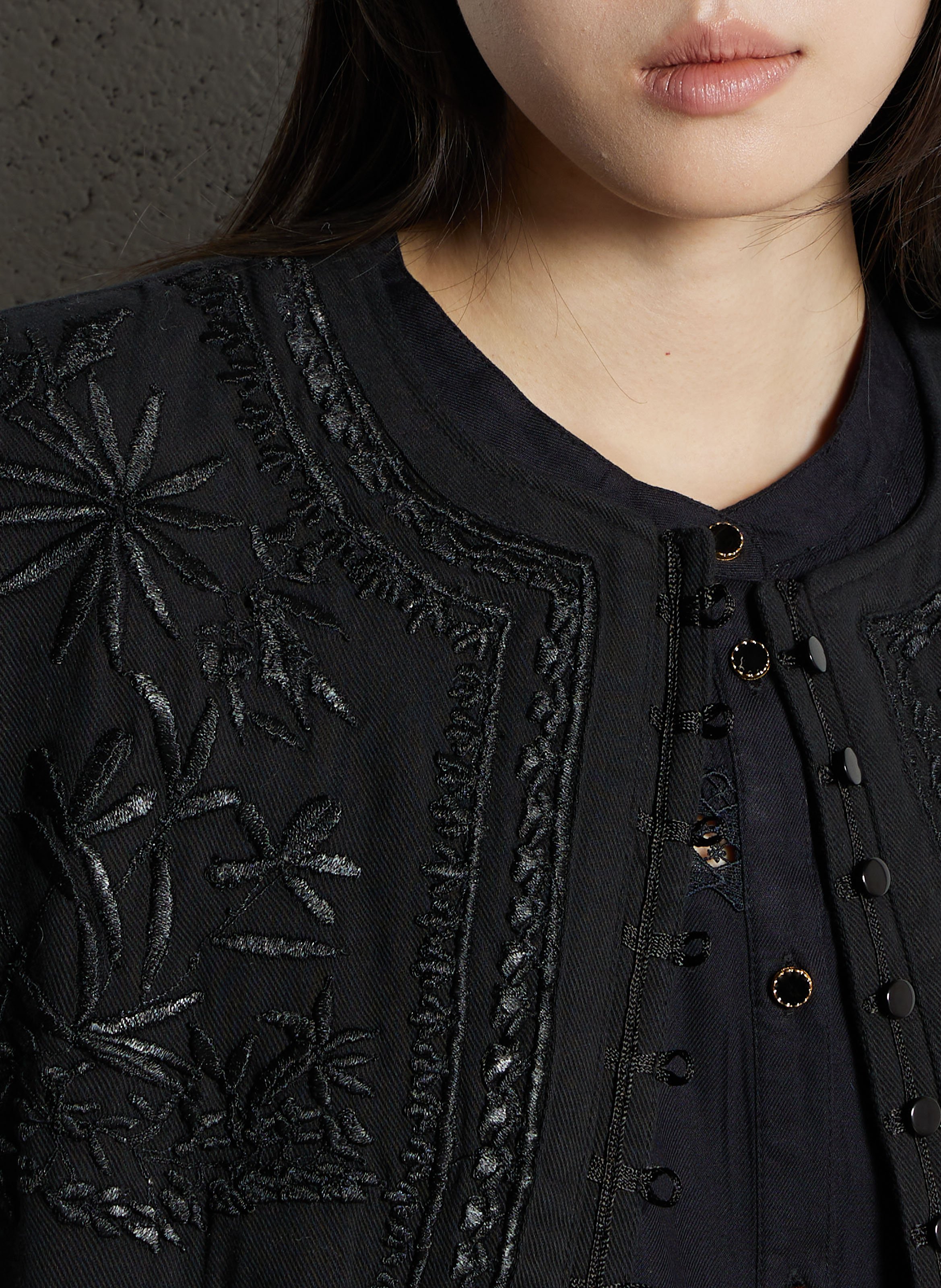 Mouwloos recht katoenen vest FEEKA Zwart