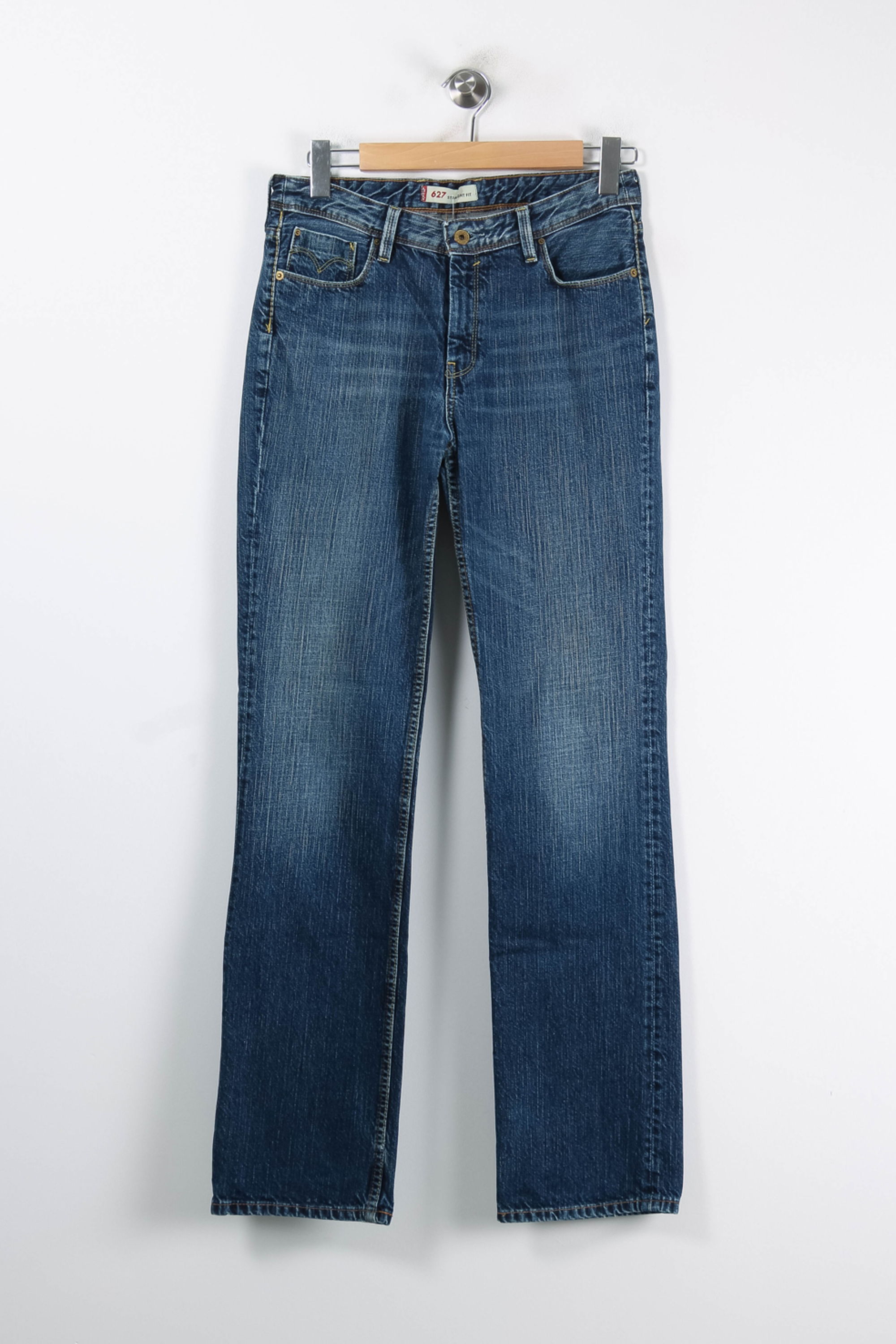 Cropped slim jeans with studs LEVI'S - Seconde main Blue