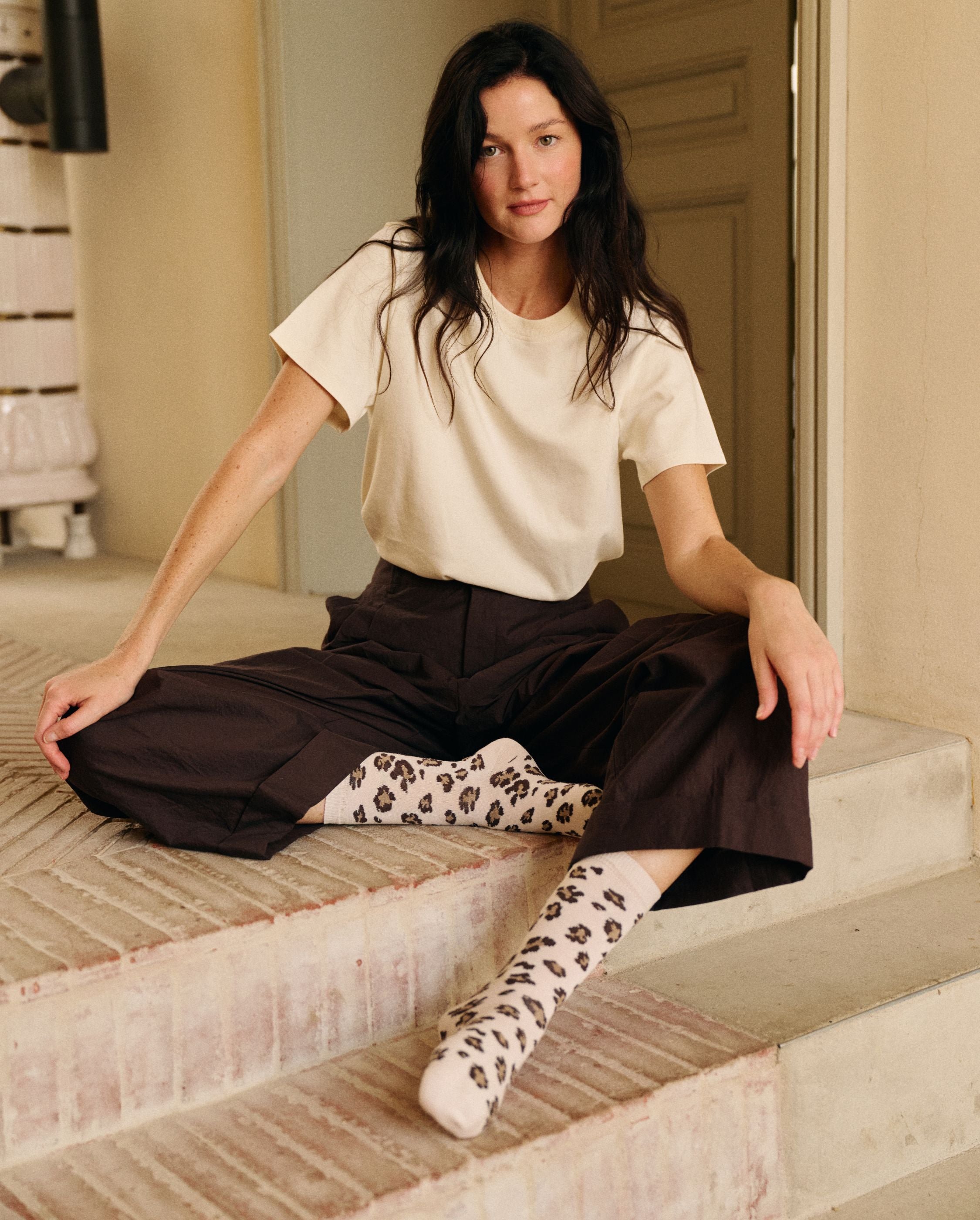 Pack of 3 pairs of women's leopard print socks ANGARDE Multicolored