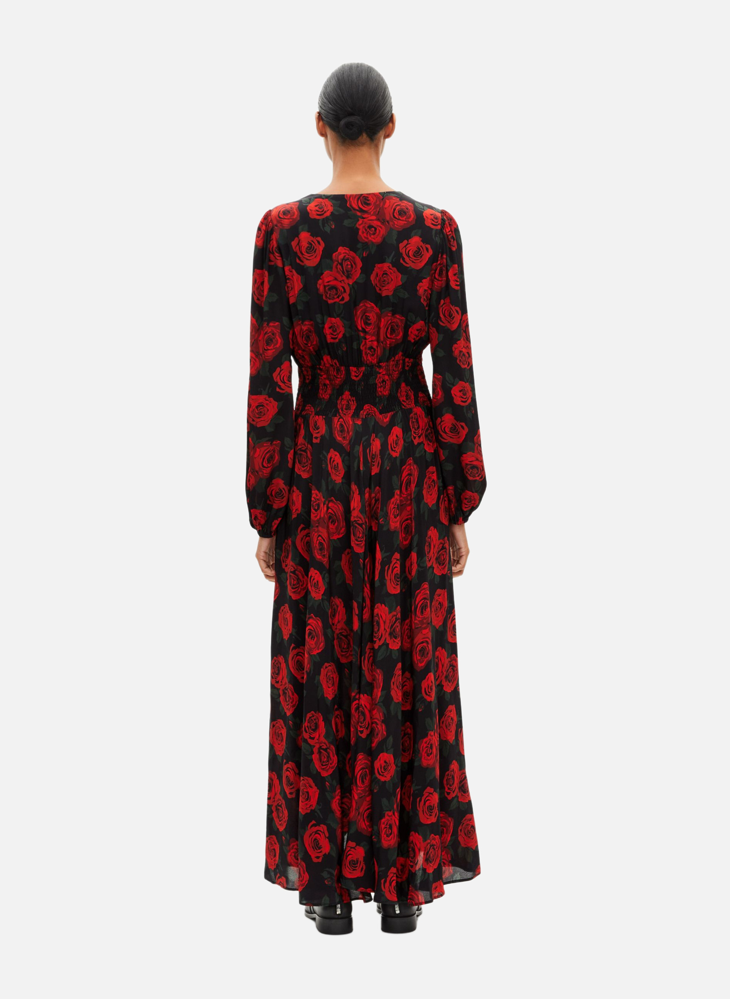 Floral print long dress THE KOOPLES Black