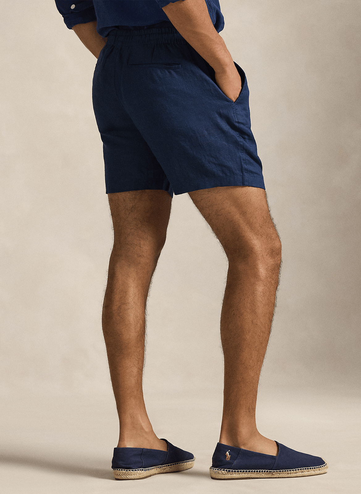 Short recto de lino POLO RALPH LAUREN Azul