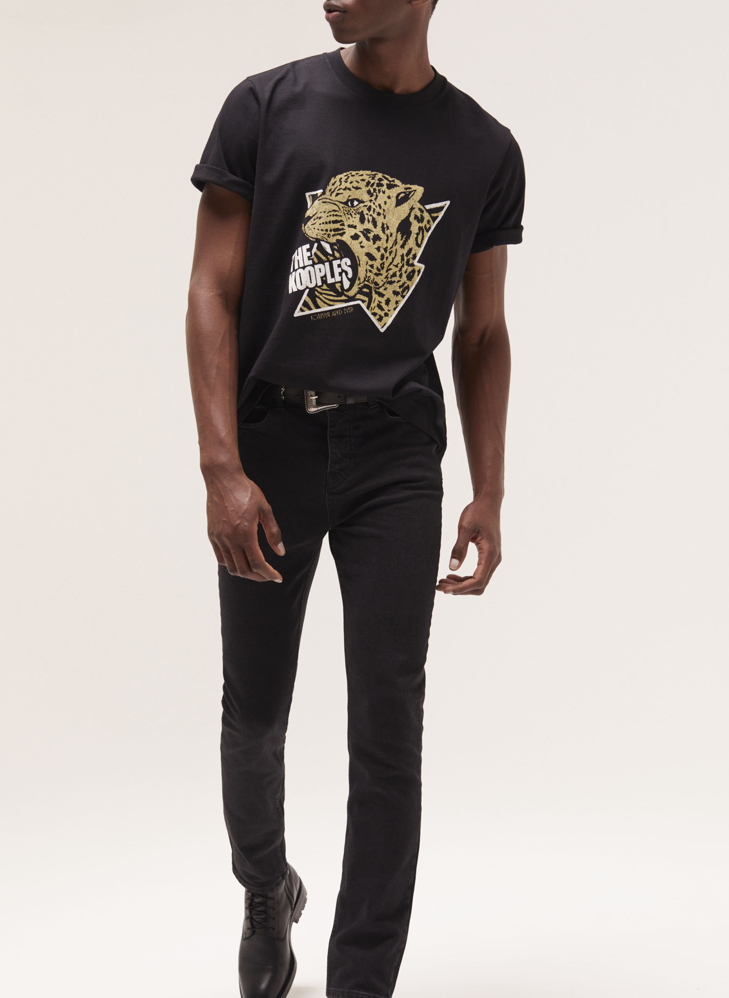 Tee-shirt en coton imprimé THE KOOPLES Noir