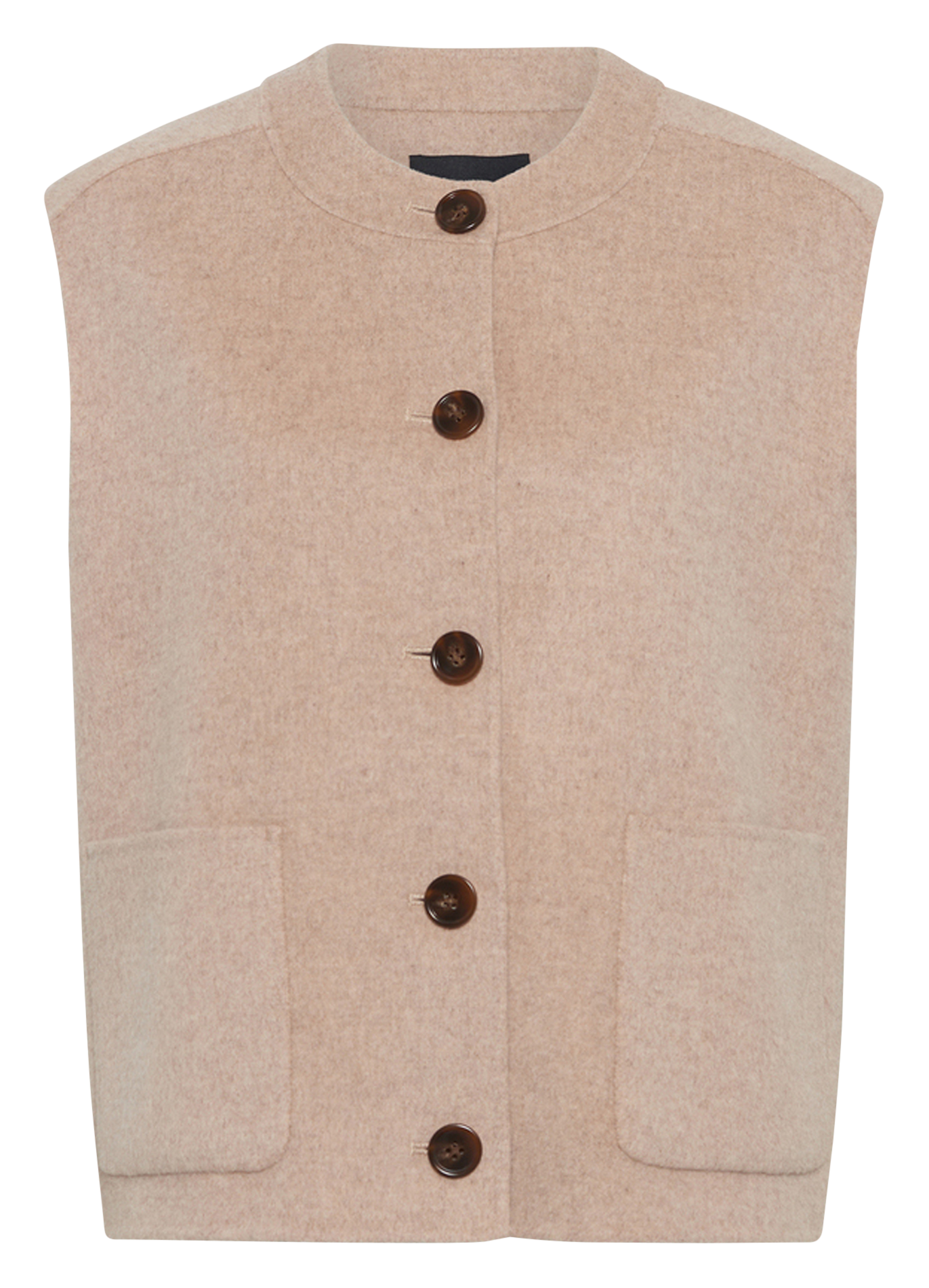 Straight round neck wool jacket GERARD DAREL Beige