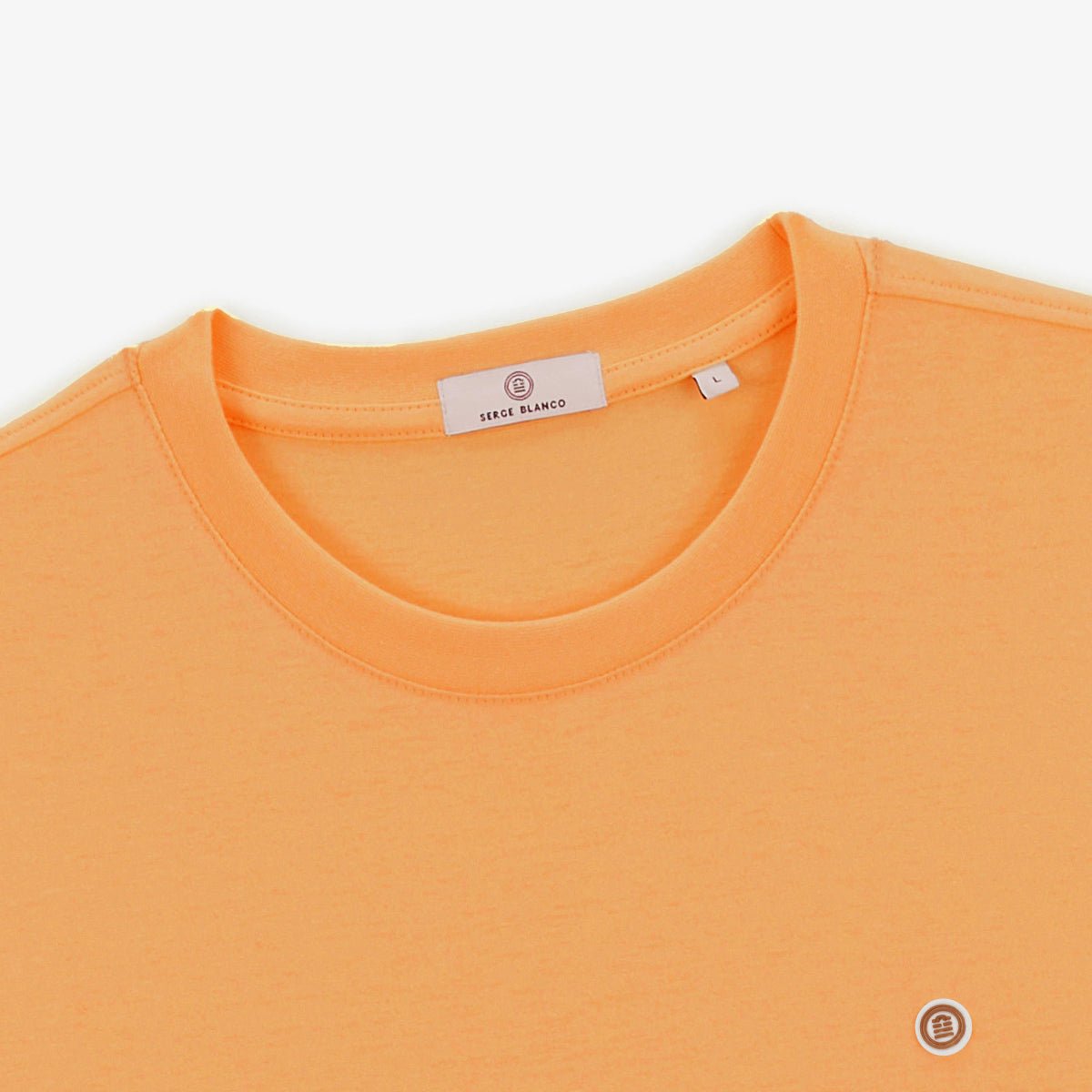 Round-neck cotton T-shirt SERGE BLANCO Orange