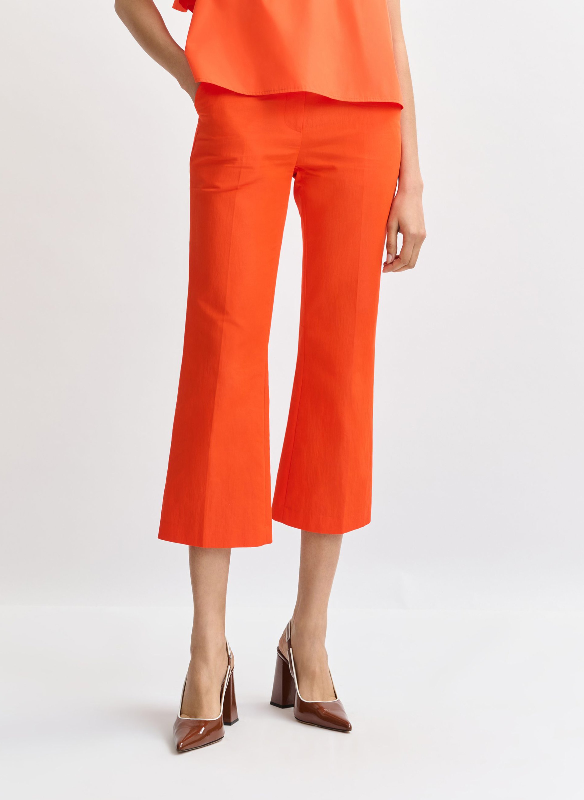 Pantacourt évasé en coton ESSENTIEL ANTWERP Rouge