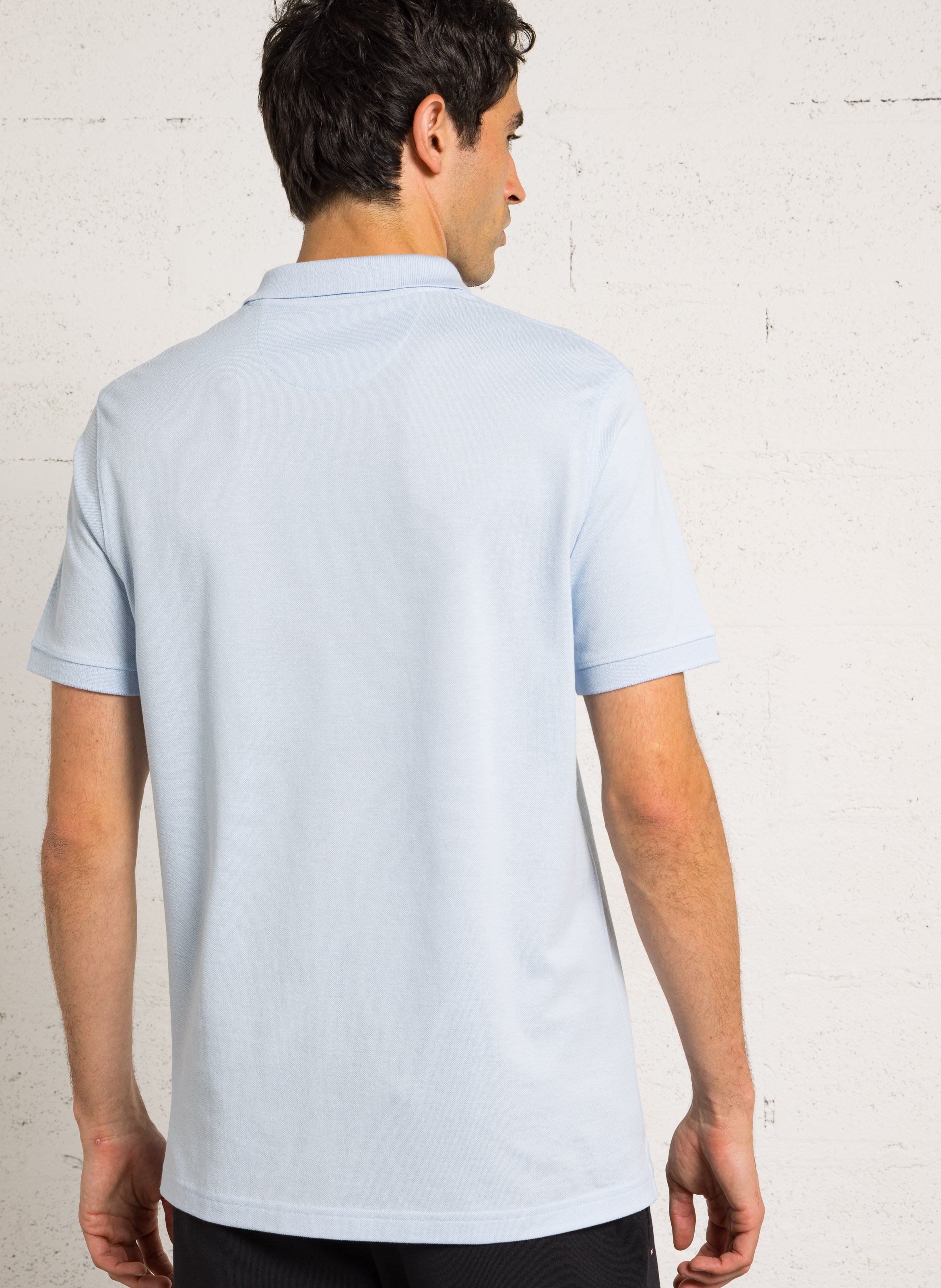 Straight cotton polo shirt EDEN PARK Blue