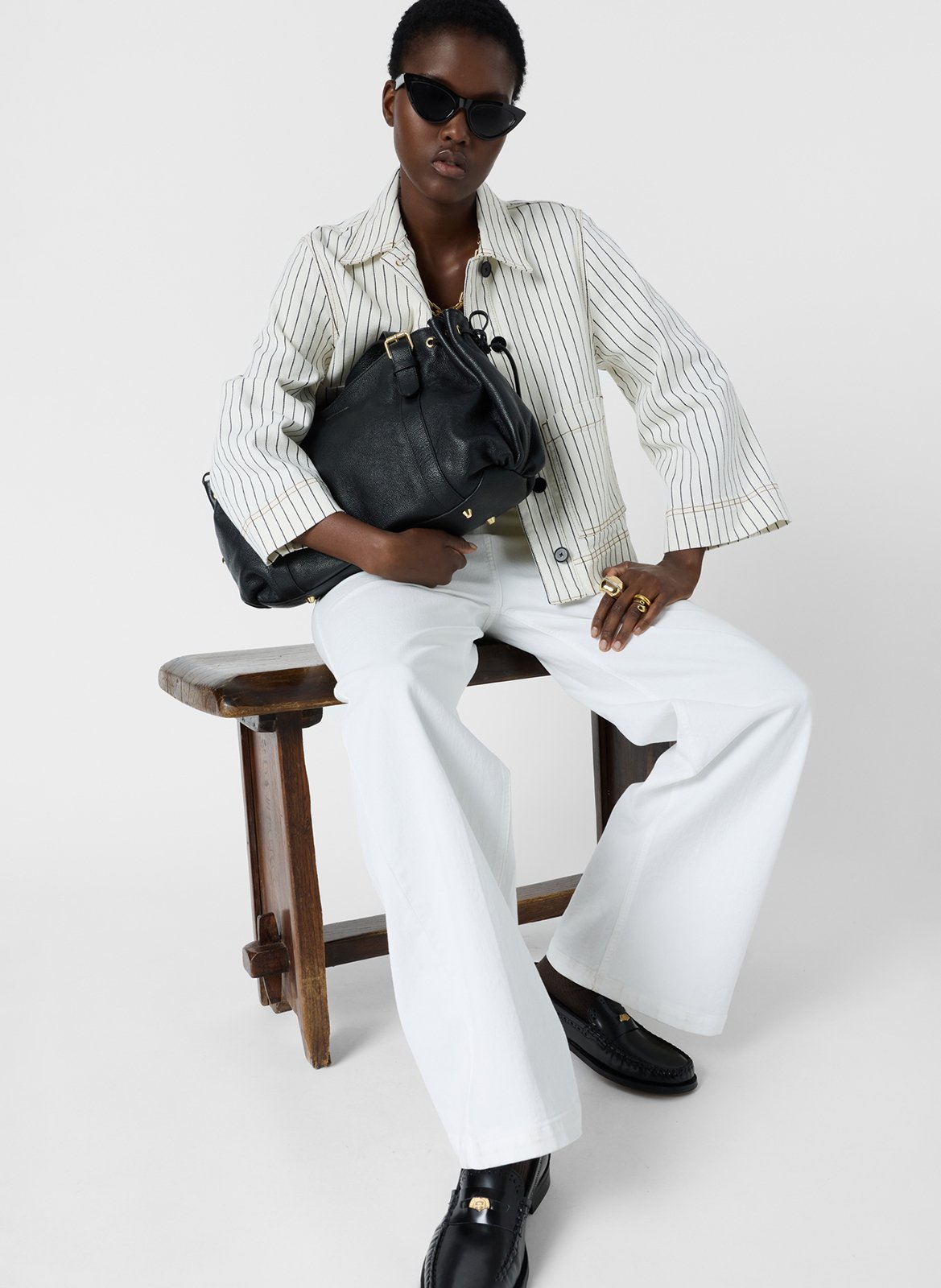 Cropped cotton-blend jacket GERARD DAREL Beige