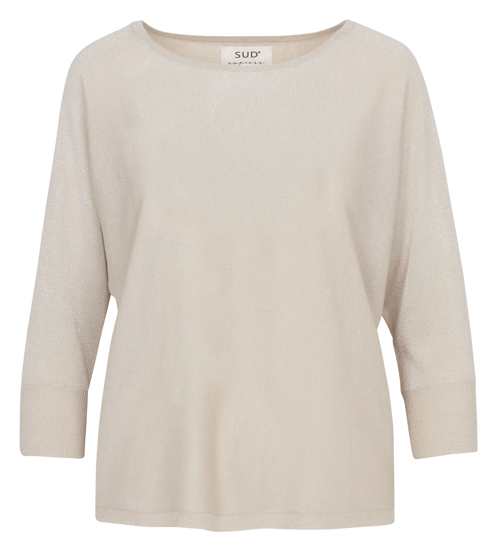 Trui met fijne pailletten en driekwart mouwen SUD EXPRESS