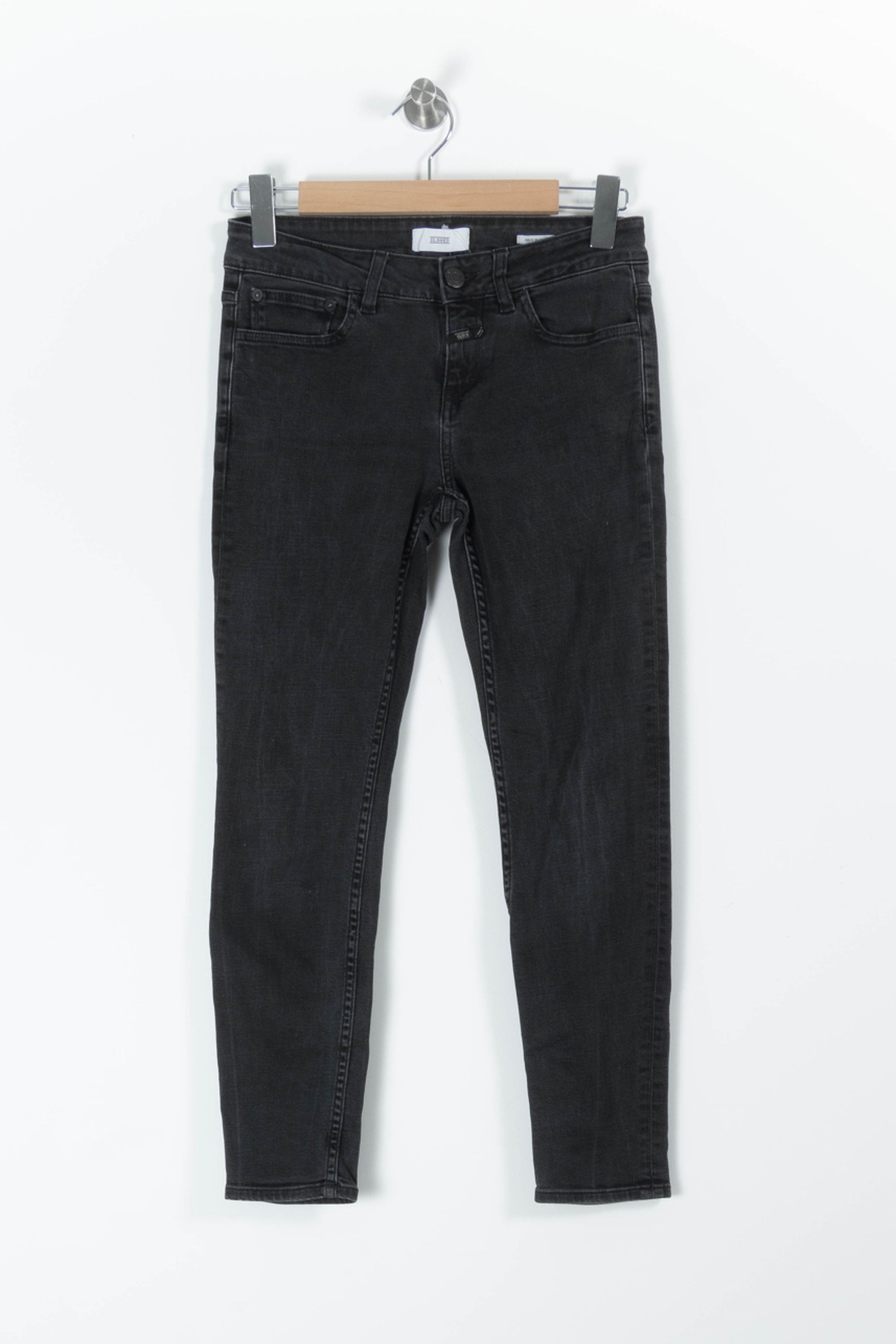 Cropped slim jeans with studs CLOSED - Seconde Main Grey